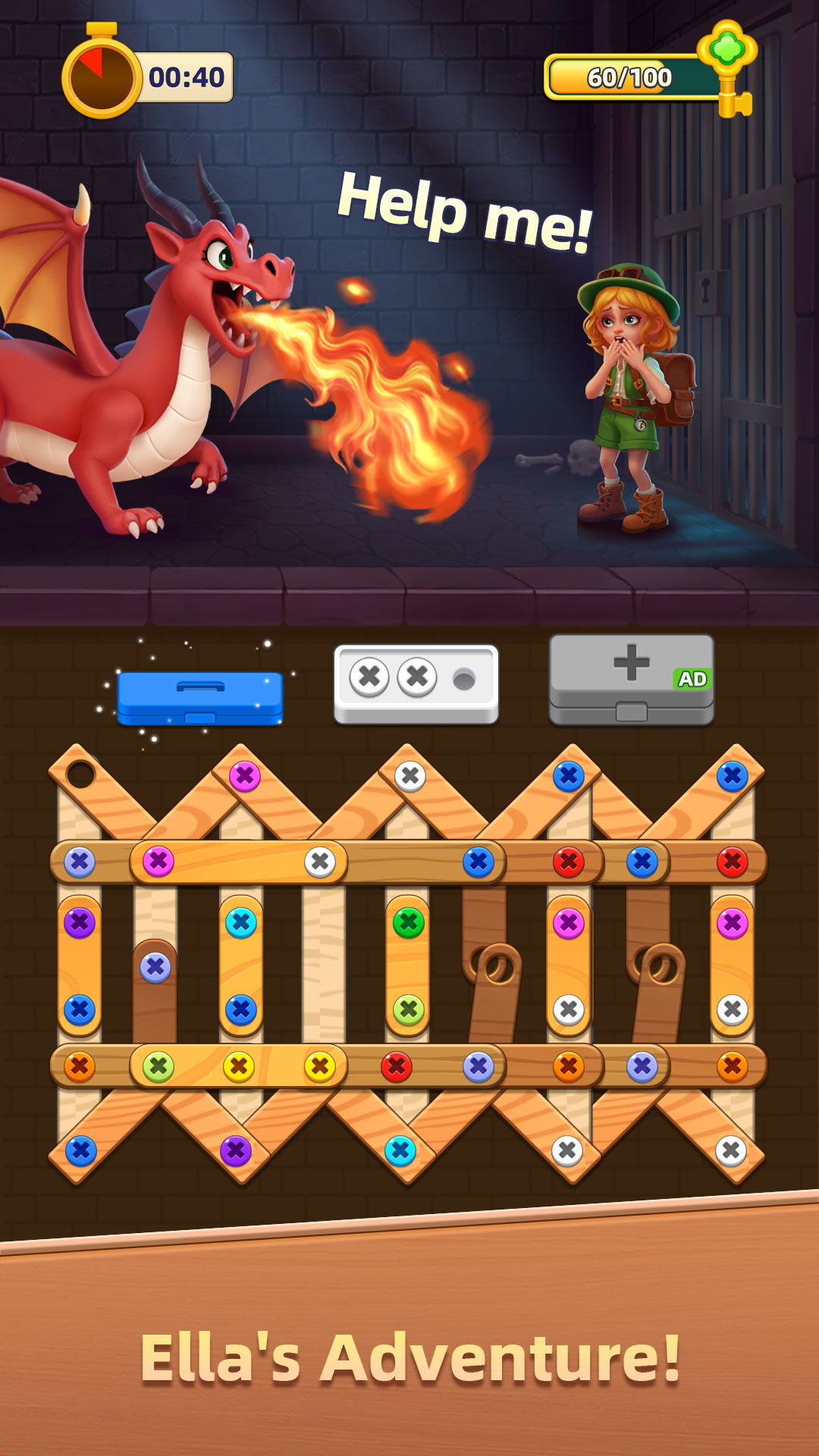 اسکرین شات 3 بازی Wood Screw Puzzle - Bolts Sort