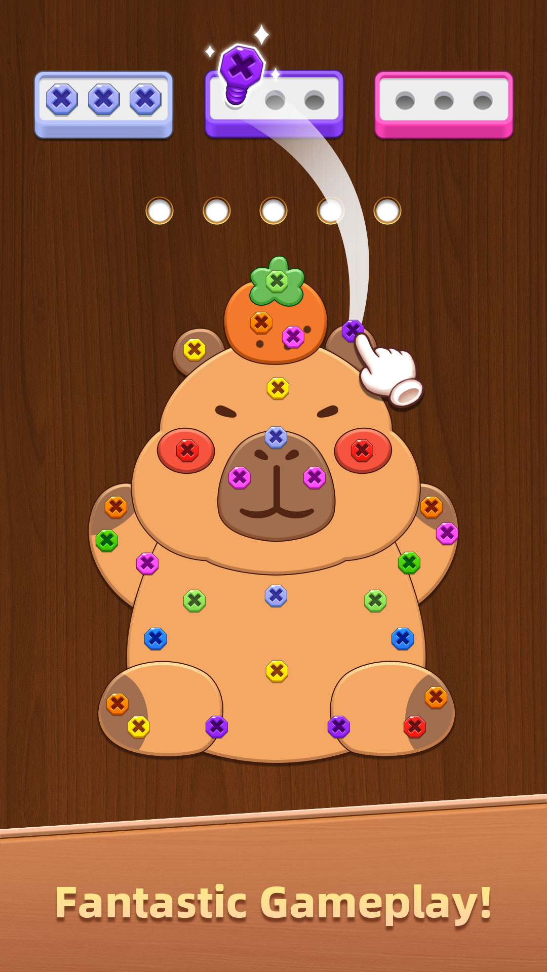 اسکرین شات 1 بازی Wood Screw Puzzle - Bolts Sort