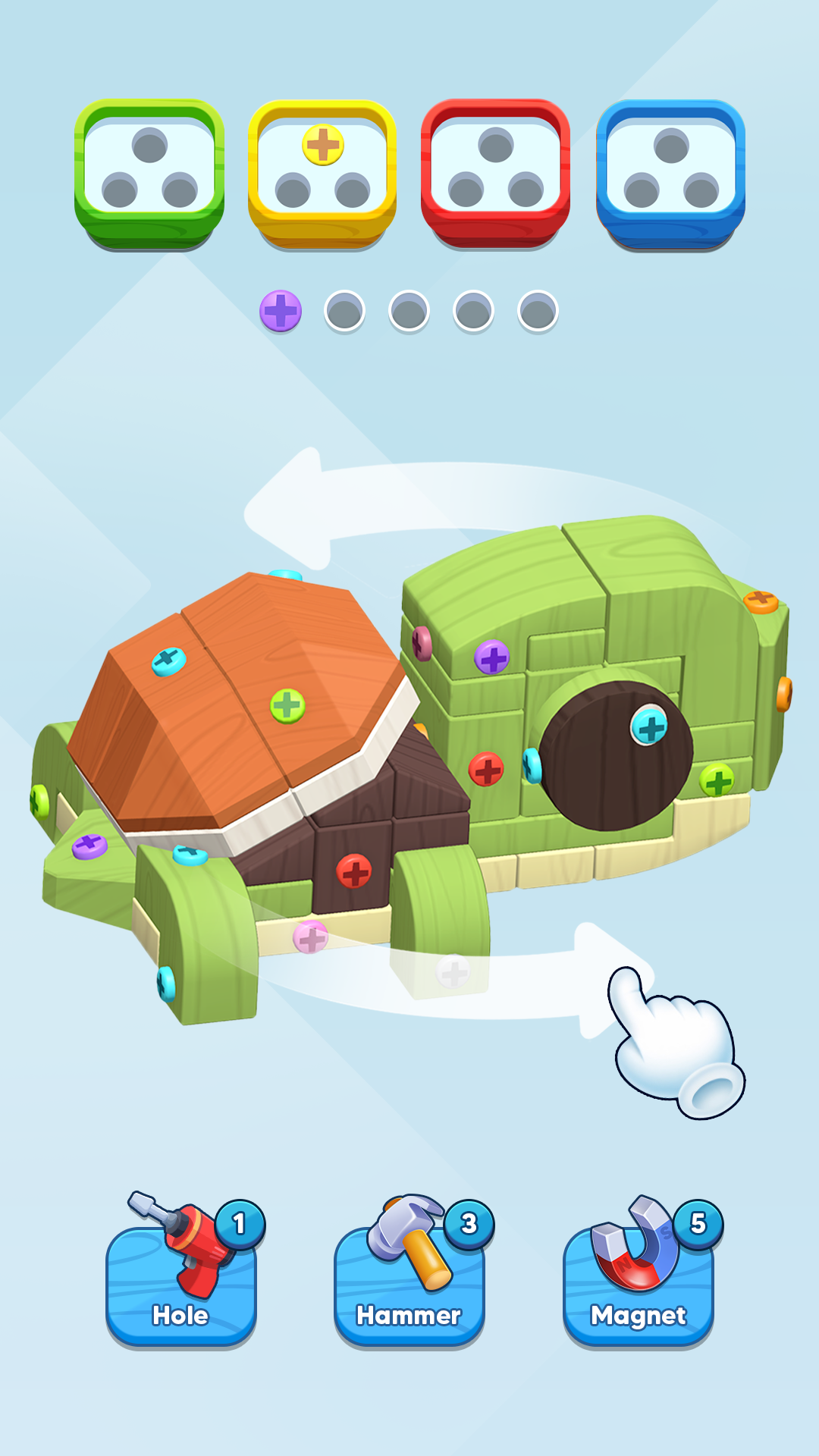 اسکرین شات 3 بازی Screw Land 3D