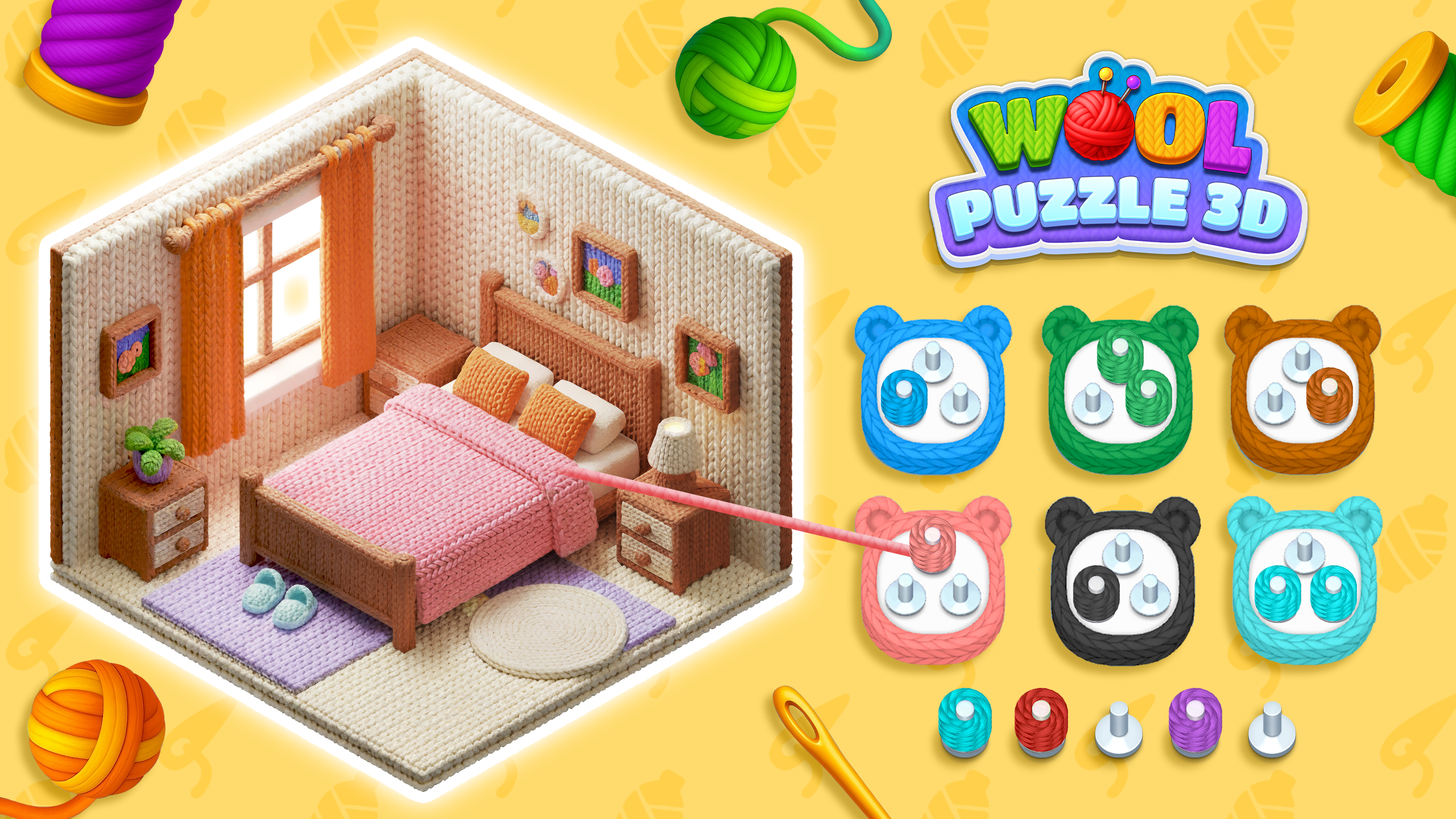 اسکرین شات 7 بازی Wool Puzzle 3D