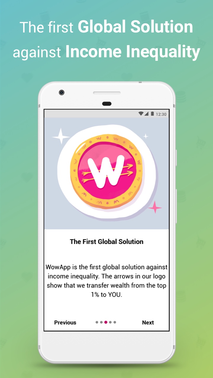 اسکرین شات 1 برنامه WowApp - Earn. Share. Do Good