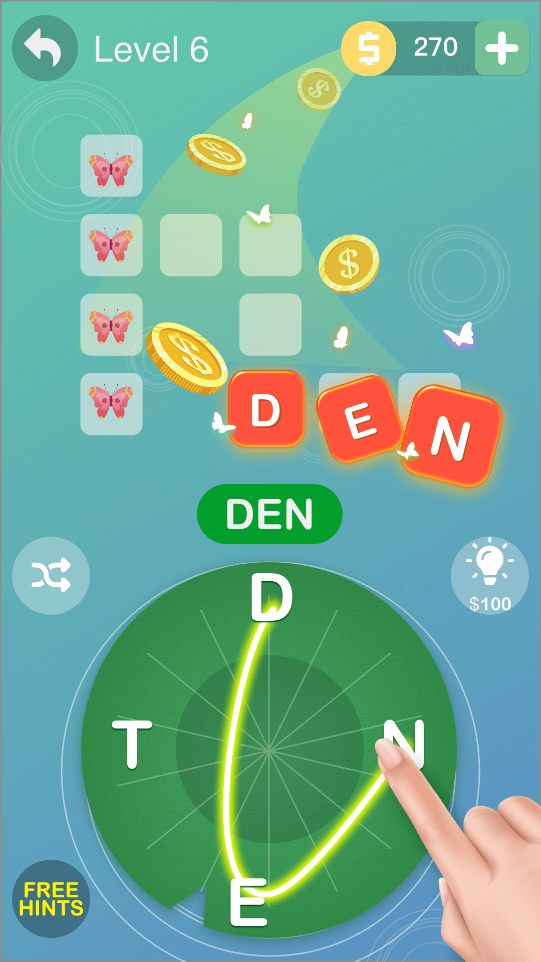 اسکرین شات 2 بازی Word Flower - Connect Cross Wo