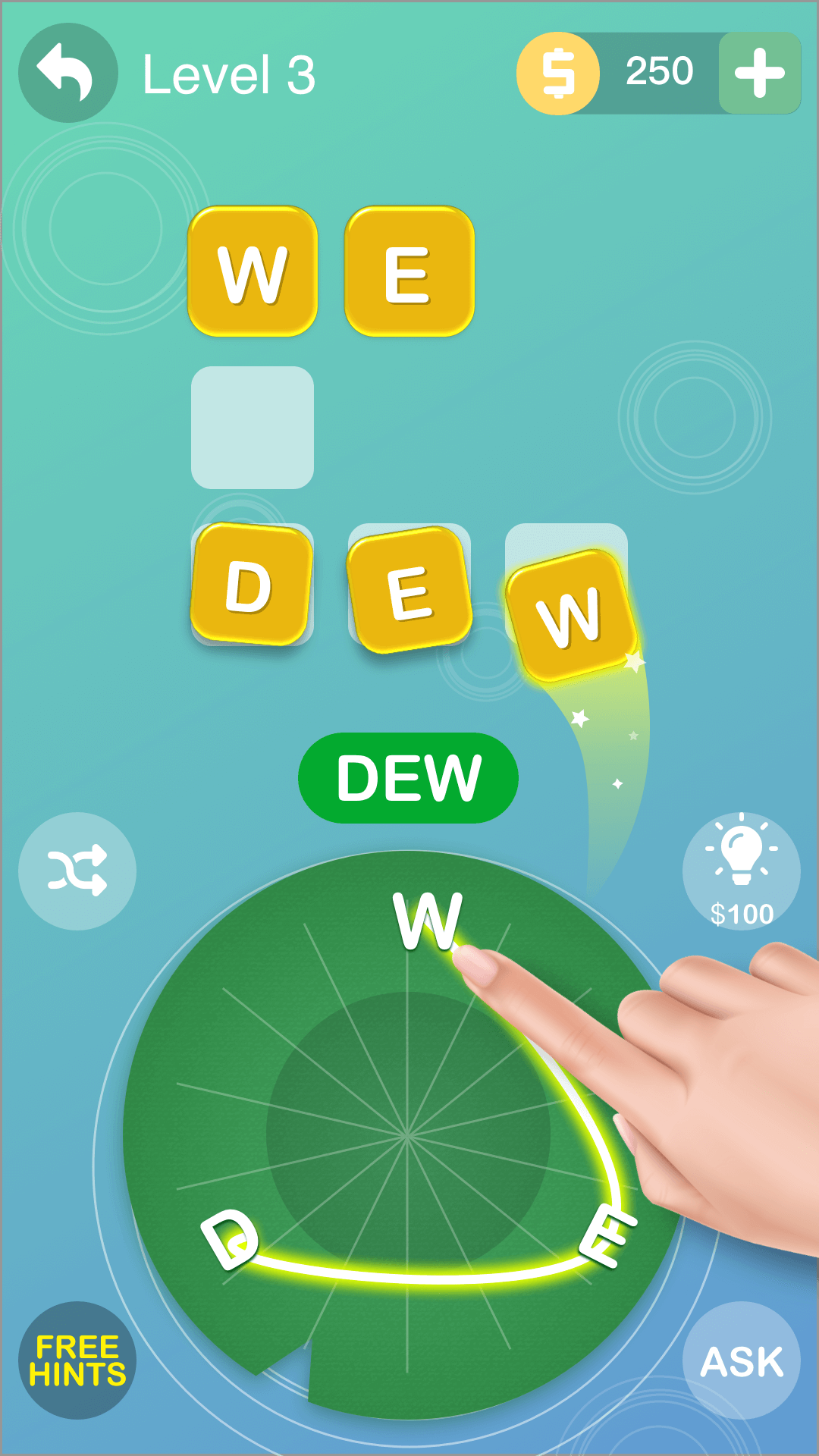 اسکرین شات 1 بازی Word Flower - Connect Cross Wo