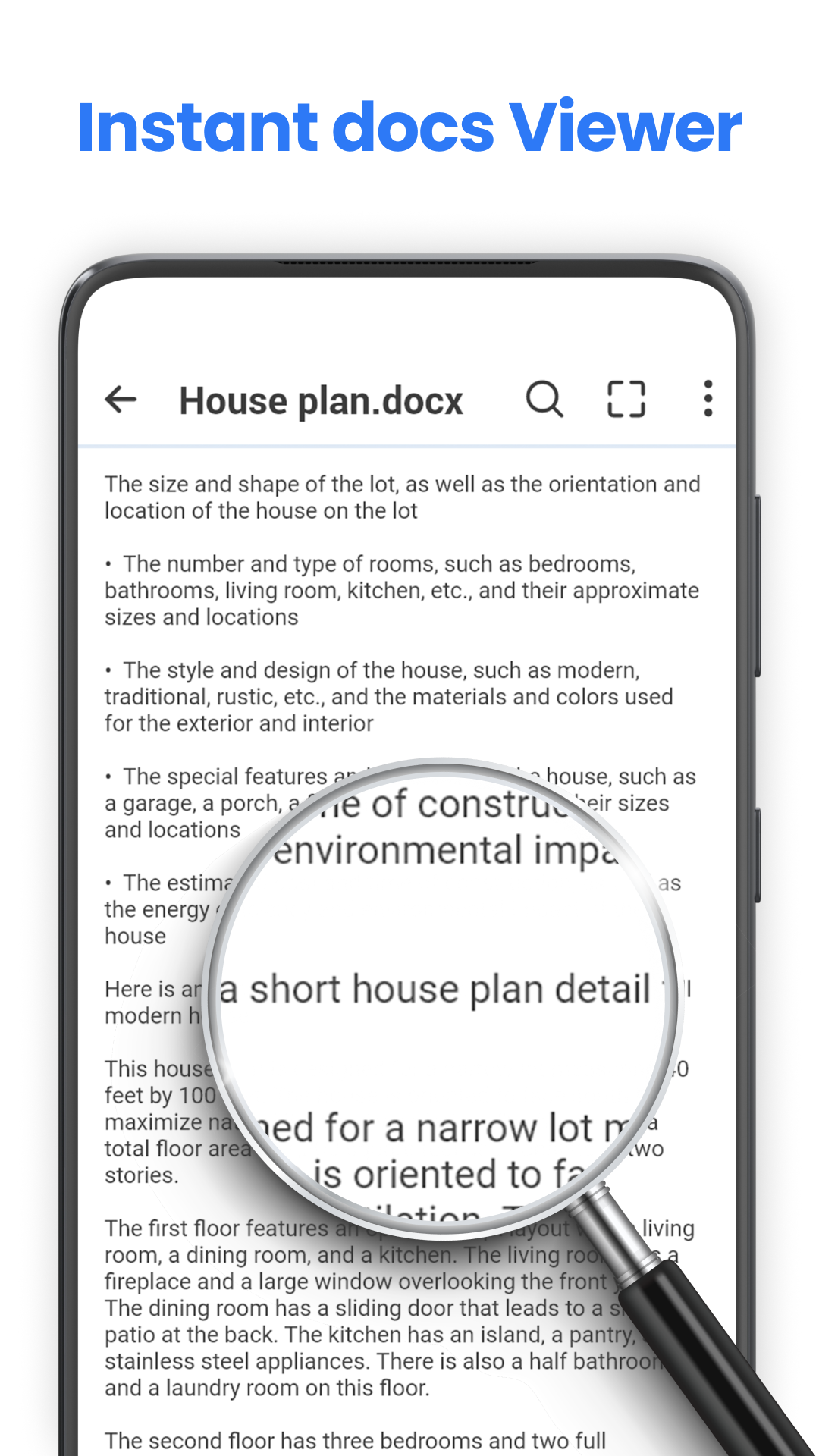 اسکرین شات 3 برنامه Word Reader & Docs Creator