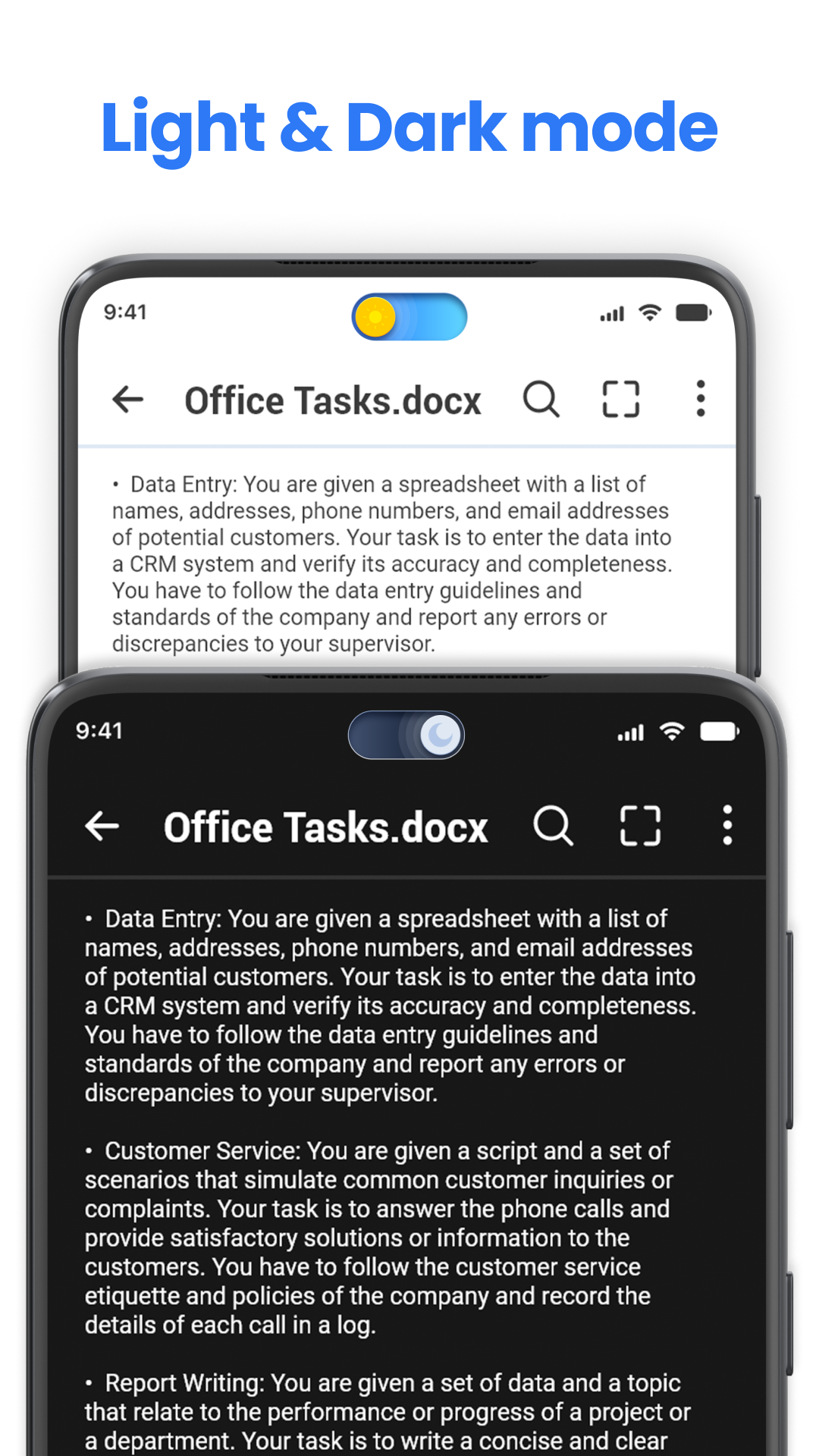 اسکرین شات 4 برنامه Word Reader & Docs Creator