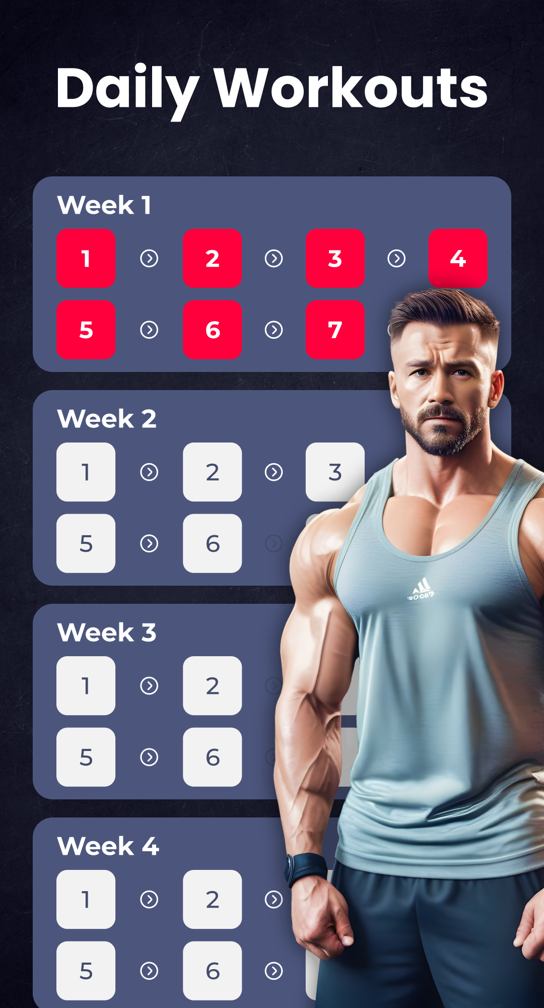 اسکرین شات 3 برنامه Workout Planner 30 Day Fitness