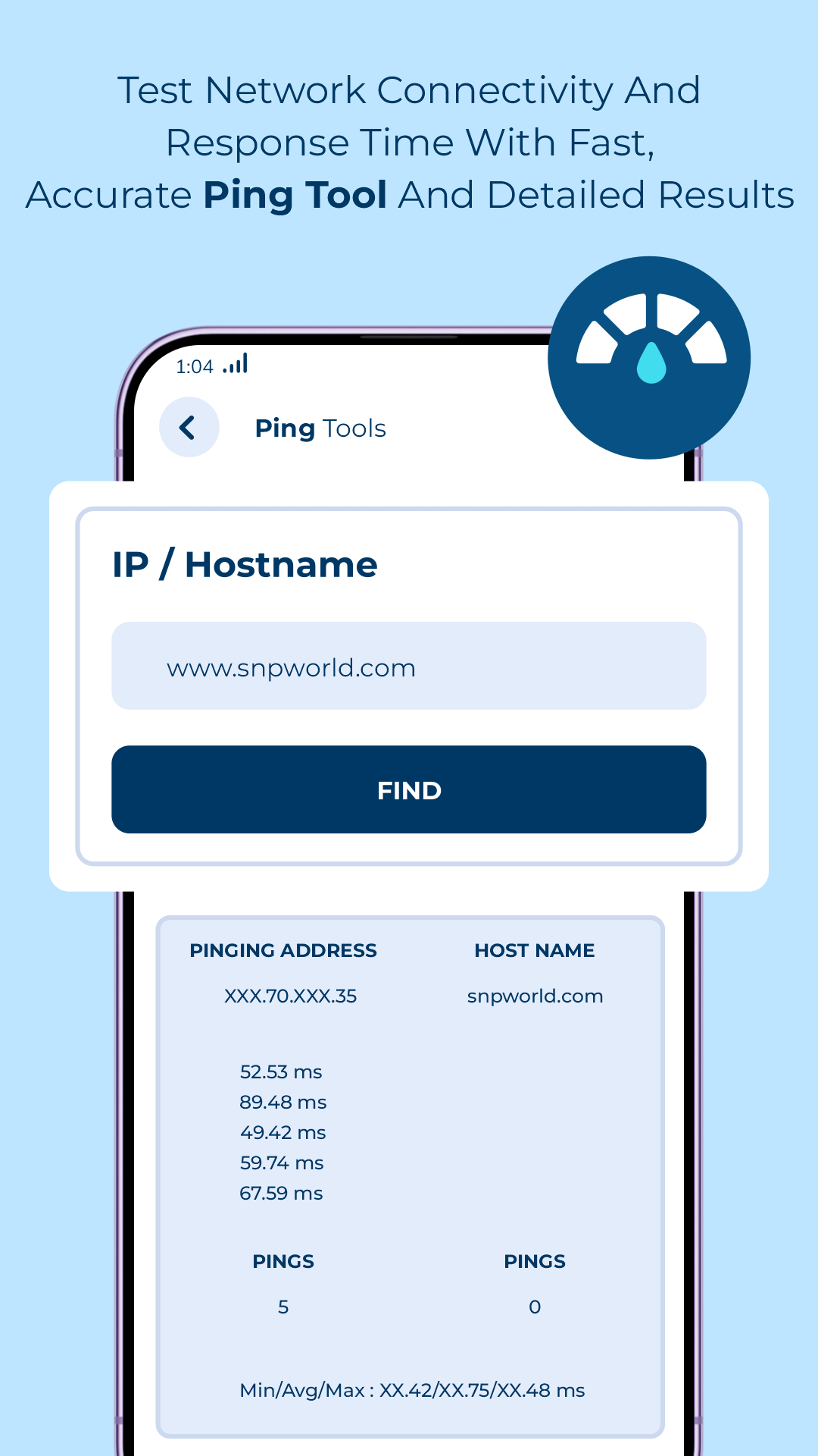 اسکرین شات 5 برنامه Network Tools: IP, Ping, DNS