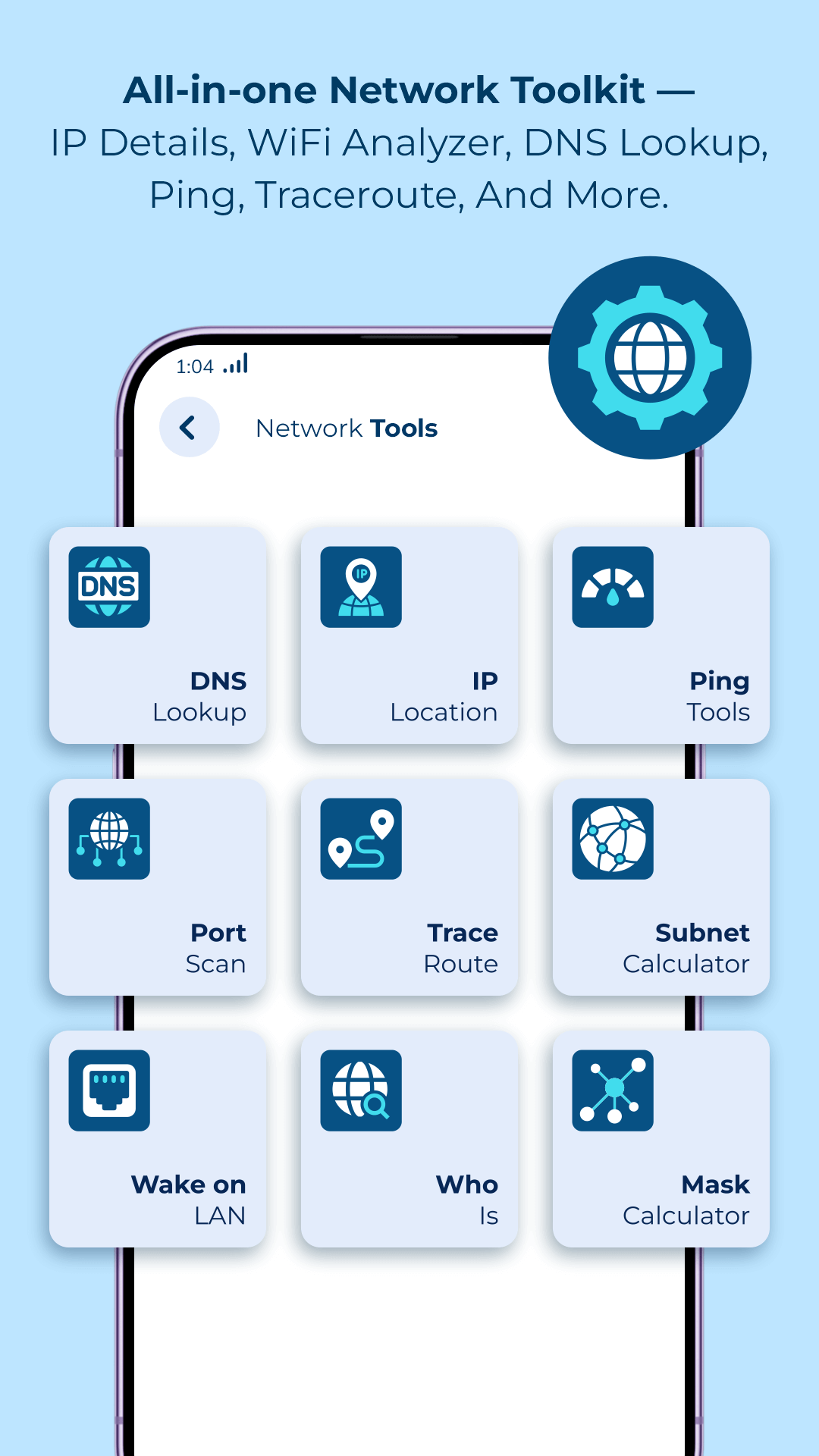 اسکرین شات 1 برنامه Network Tools: IP, Ping, DNS