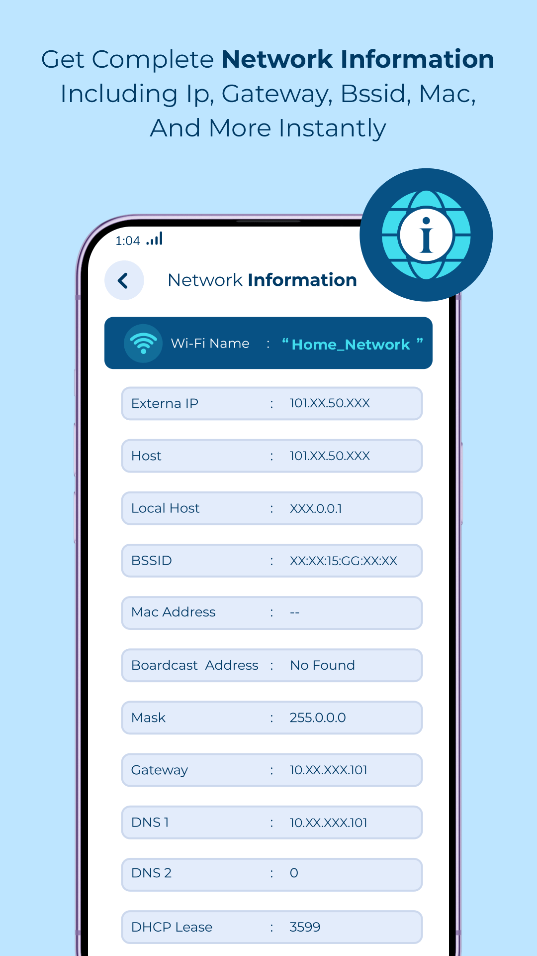 اسکرین شات 2 برنامه Network Tools: IP, Ping, DNS