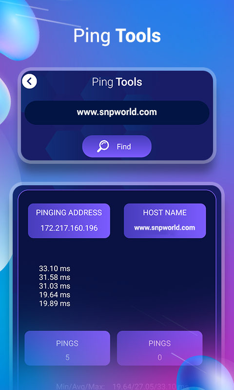 اسکرین شات 5 برنامه Network Tools: IP, Ping, DNS