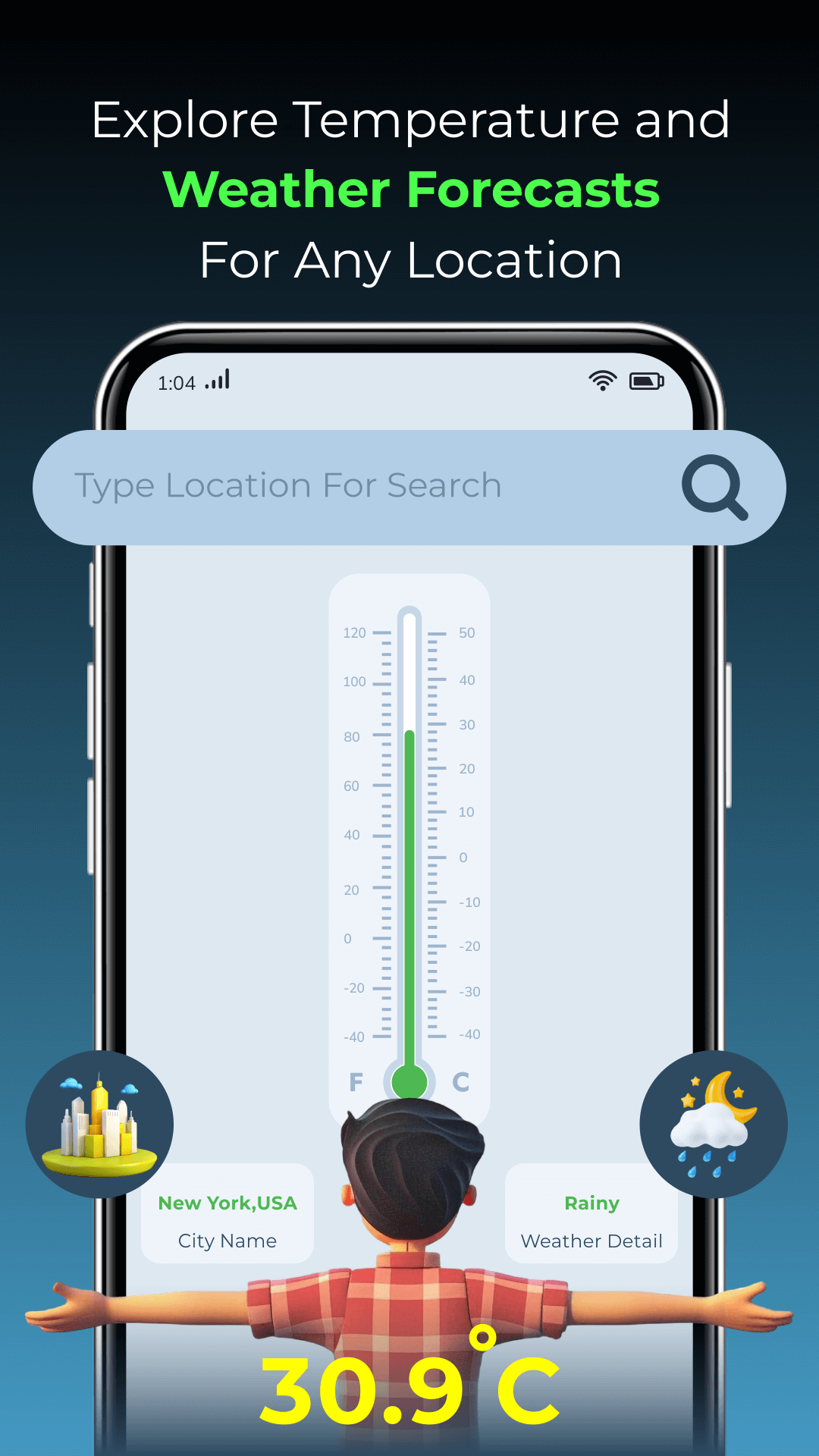 اسکرین شات 4 برنامه Mobile Thermometer