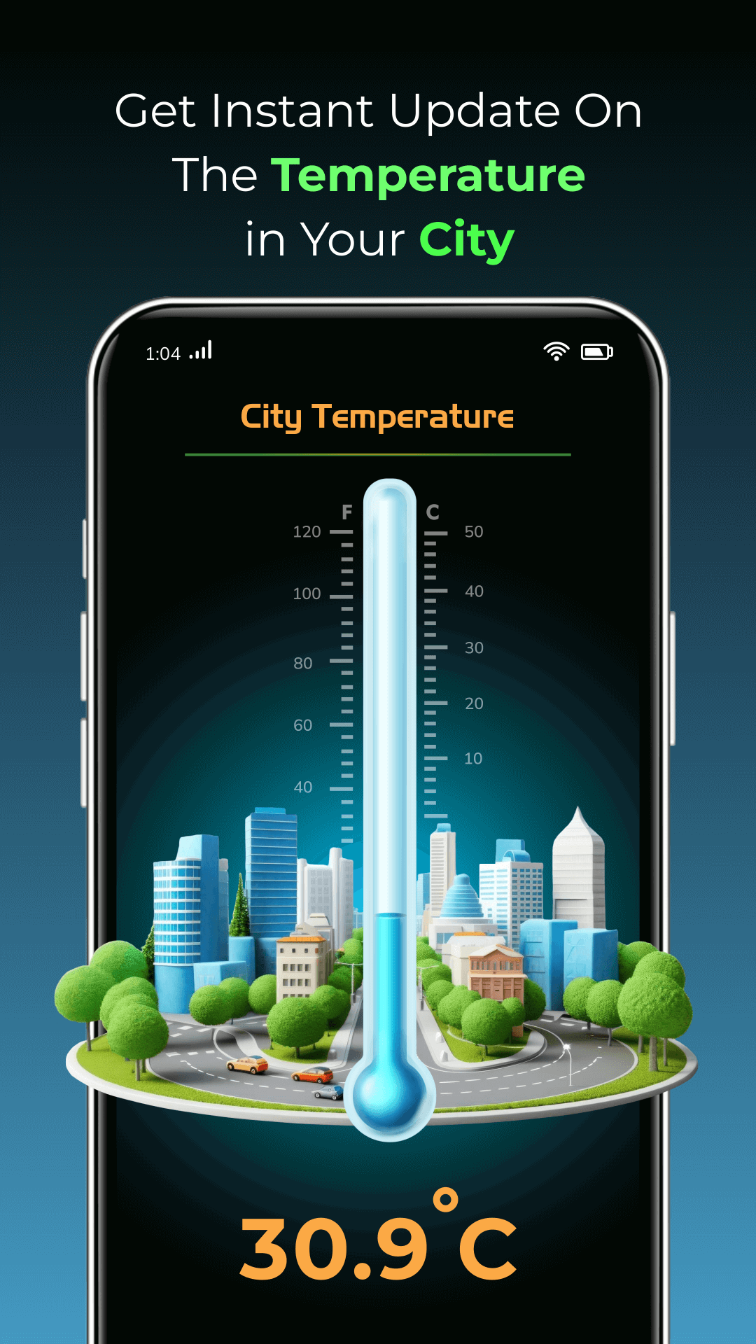 اسکرین شات 3 برنامه Mobile Thermometer