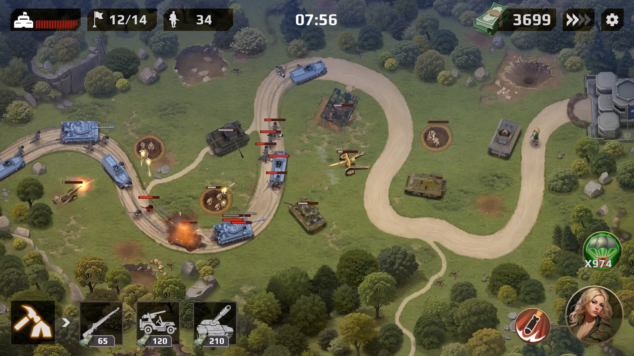 اسکرین شات 1 بازی WWII Defense: RTS Army TD game