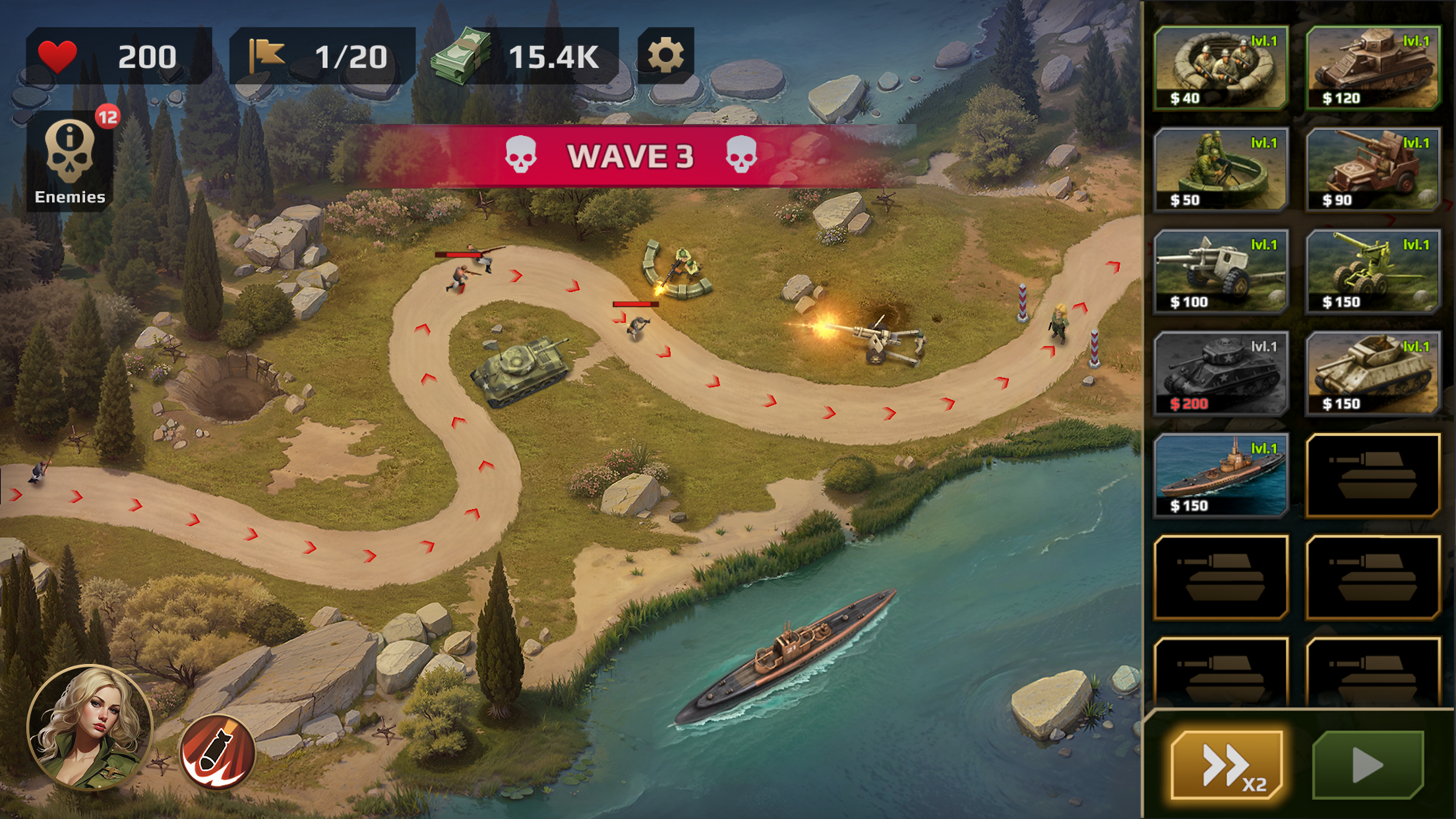 اسکرین شات 1 بازی WWII Defense: RTS Army TD game