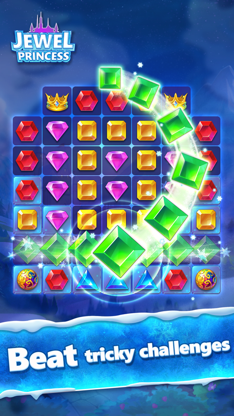 اسکرین شات 4 بازی Jewel Princess - Match 3 Froze