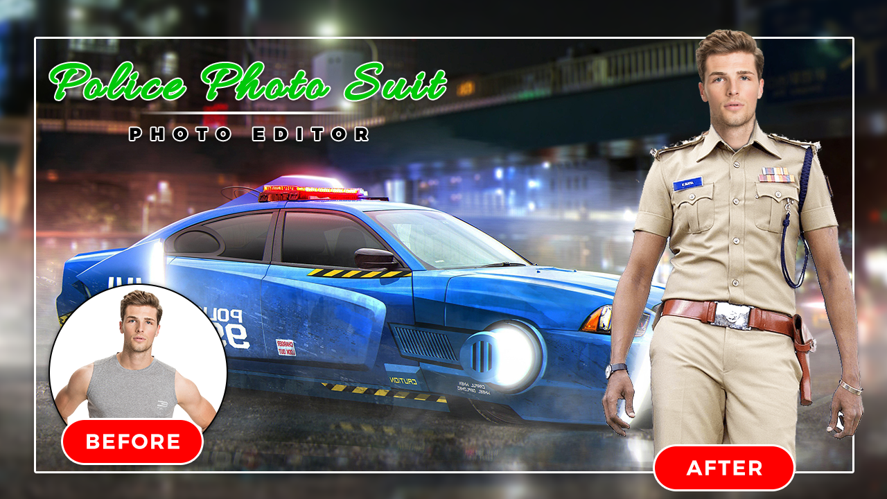 اسکرین شات 7 برنامه Men Police suit Photo Editor