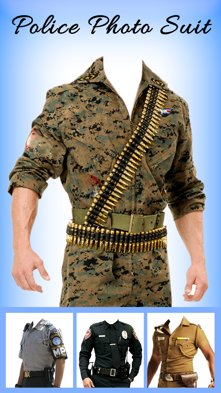 اسکرین شات 3 برنامه Men Police suit Photo Editor