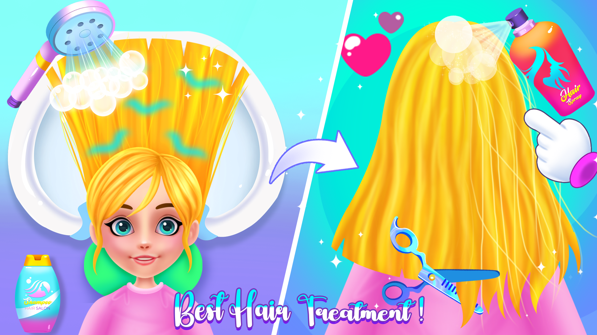 اسکرین شات 2 برنامه Girl Hair Salon and Beauty