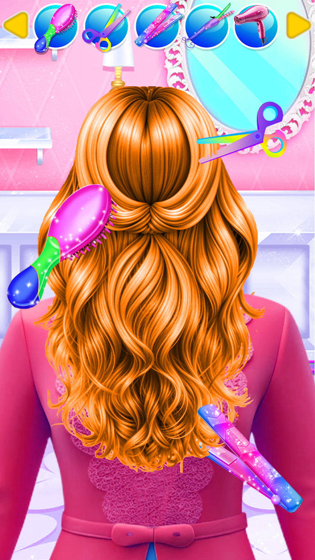 اسکرین شات 1 برنامه Glam Girl Hair Salon Makeover