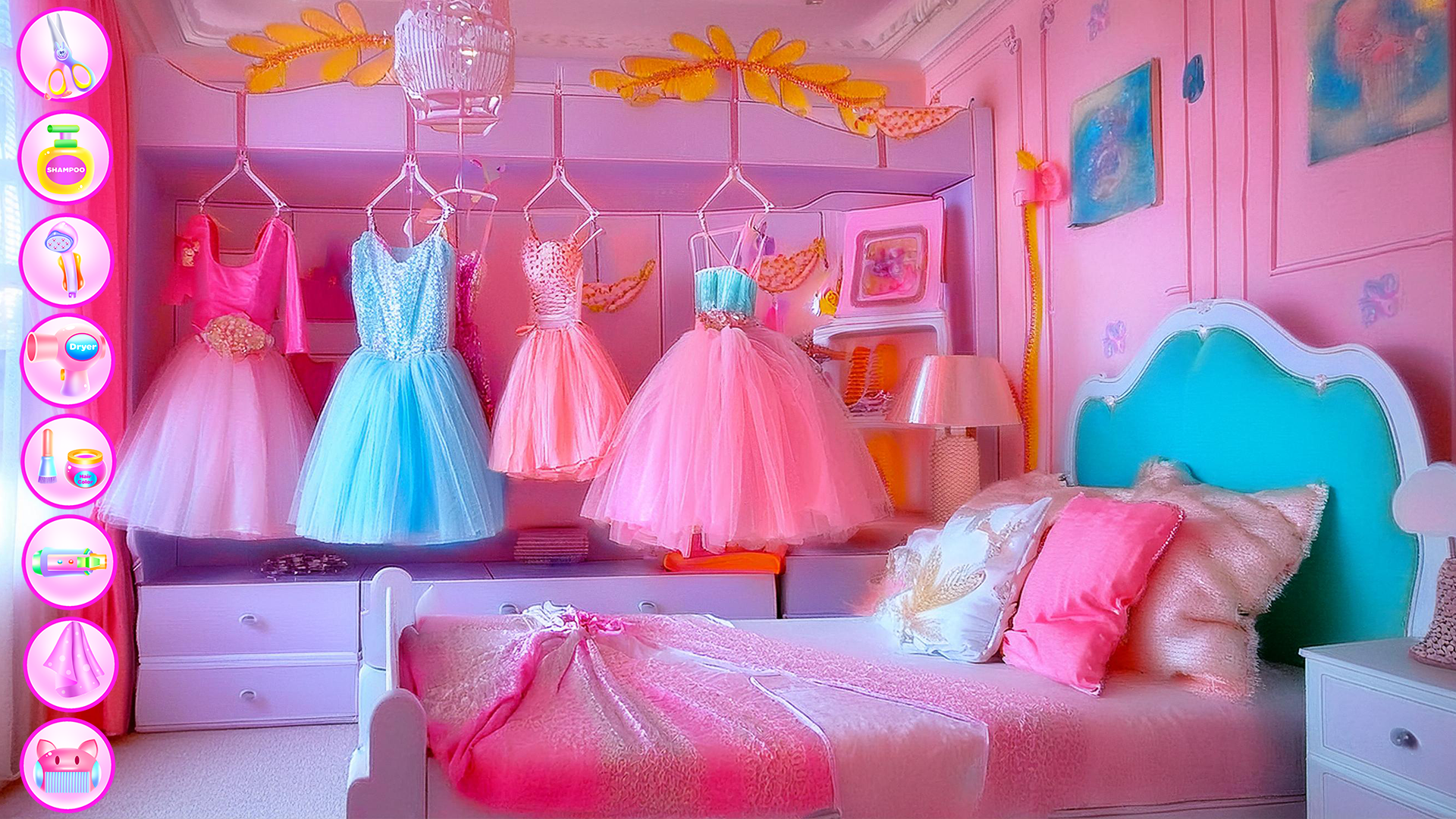 اسکرین شات 1 برنامه Princess Doll House Cleaning
