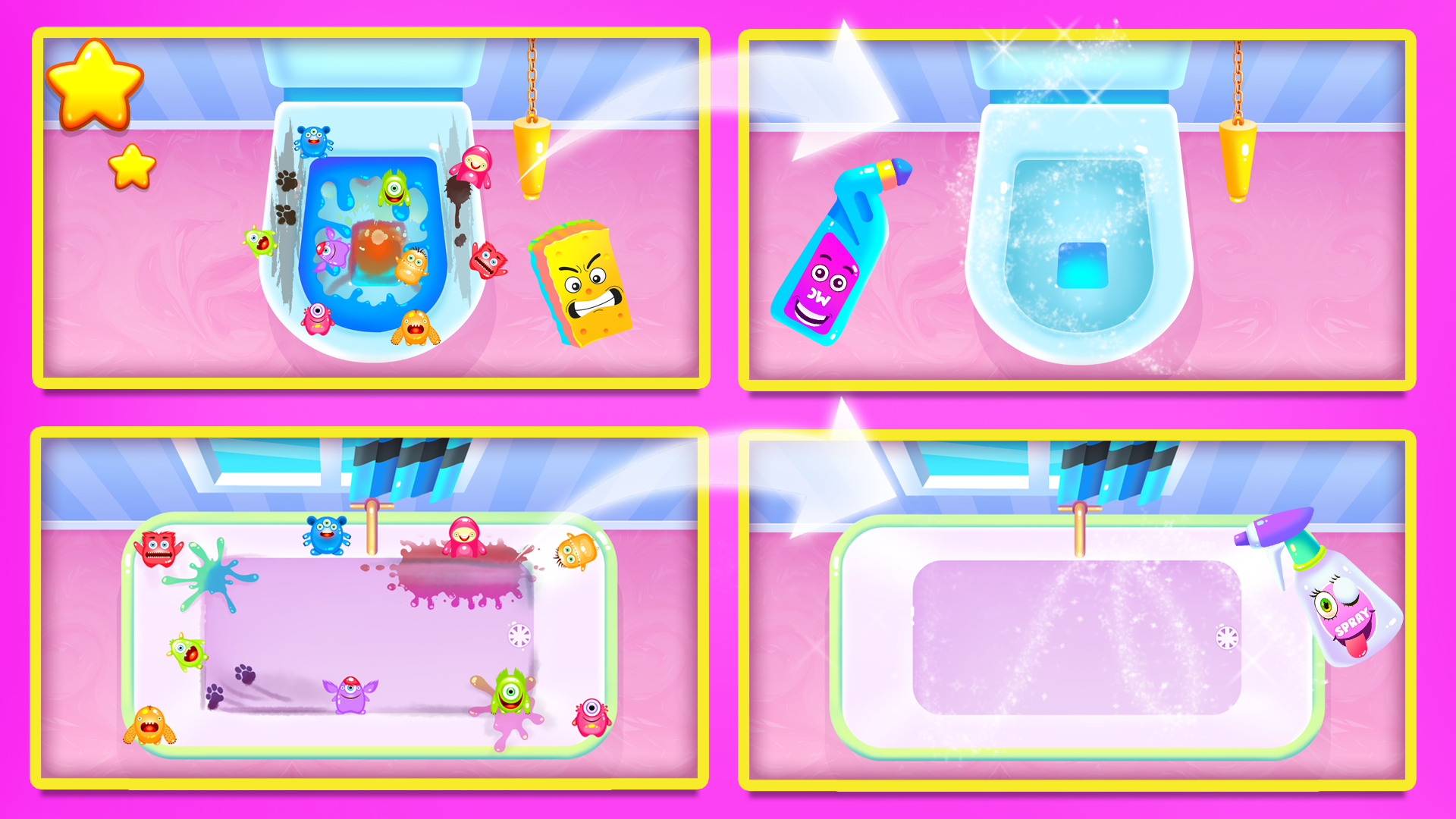 اسکرین شات 8 برنامه Princess Doll House Cleaning