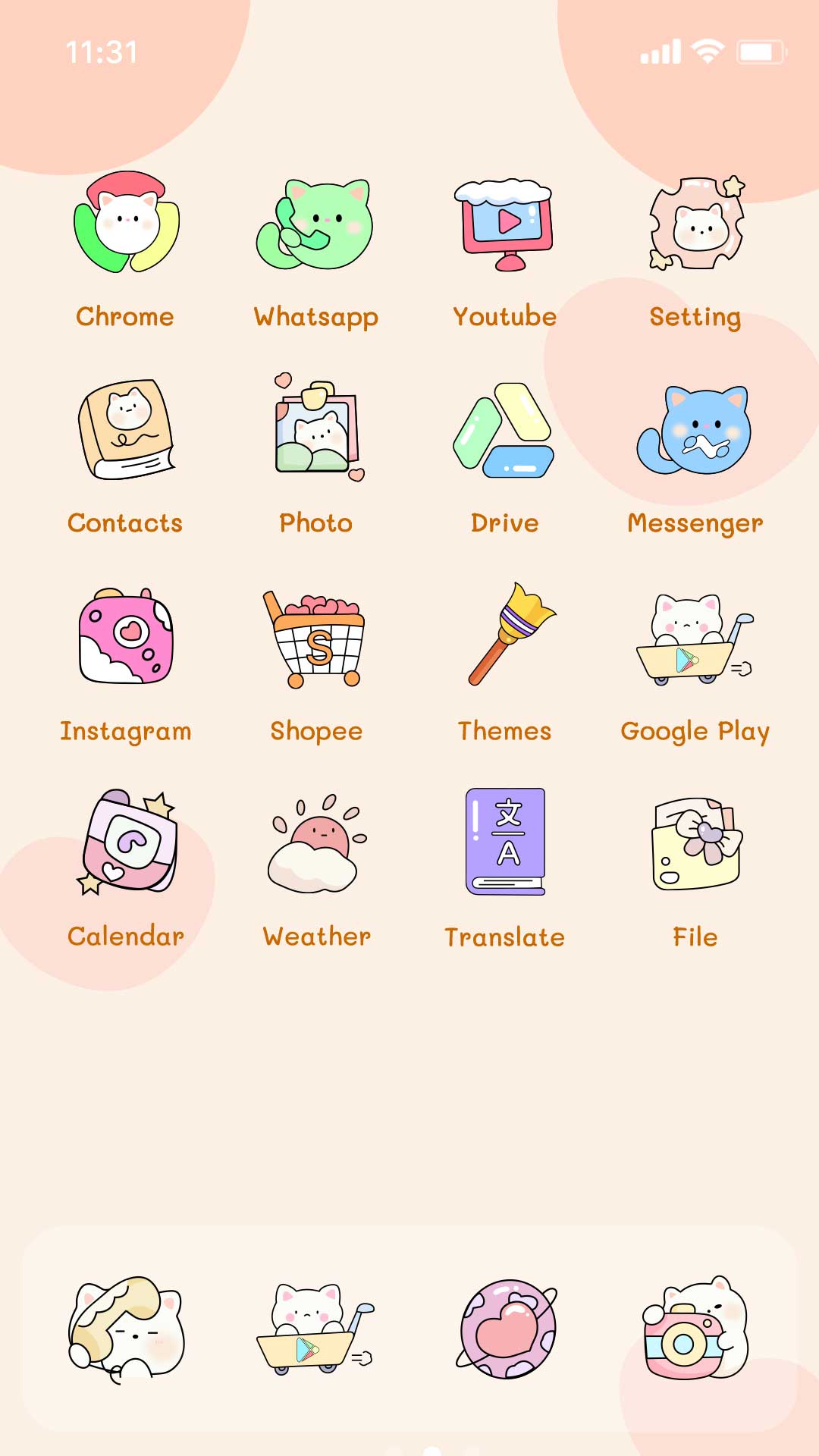 اسکرین شات 2 برنامه Wow Jazzy Cat  Icon Pack