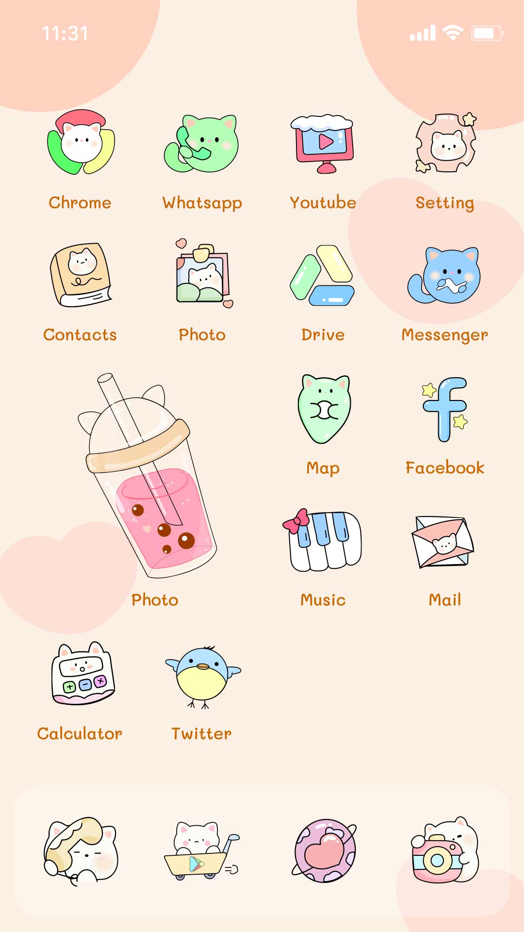 اسکرین شات 1 برنامه Wow Jazzy Cat  Icon Pack