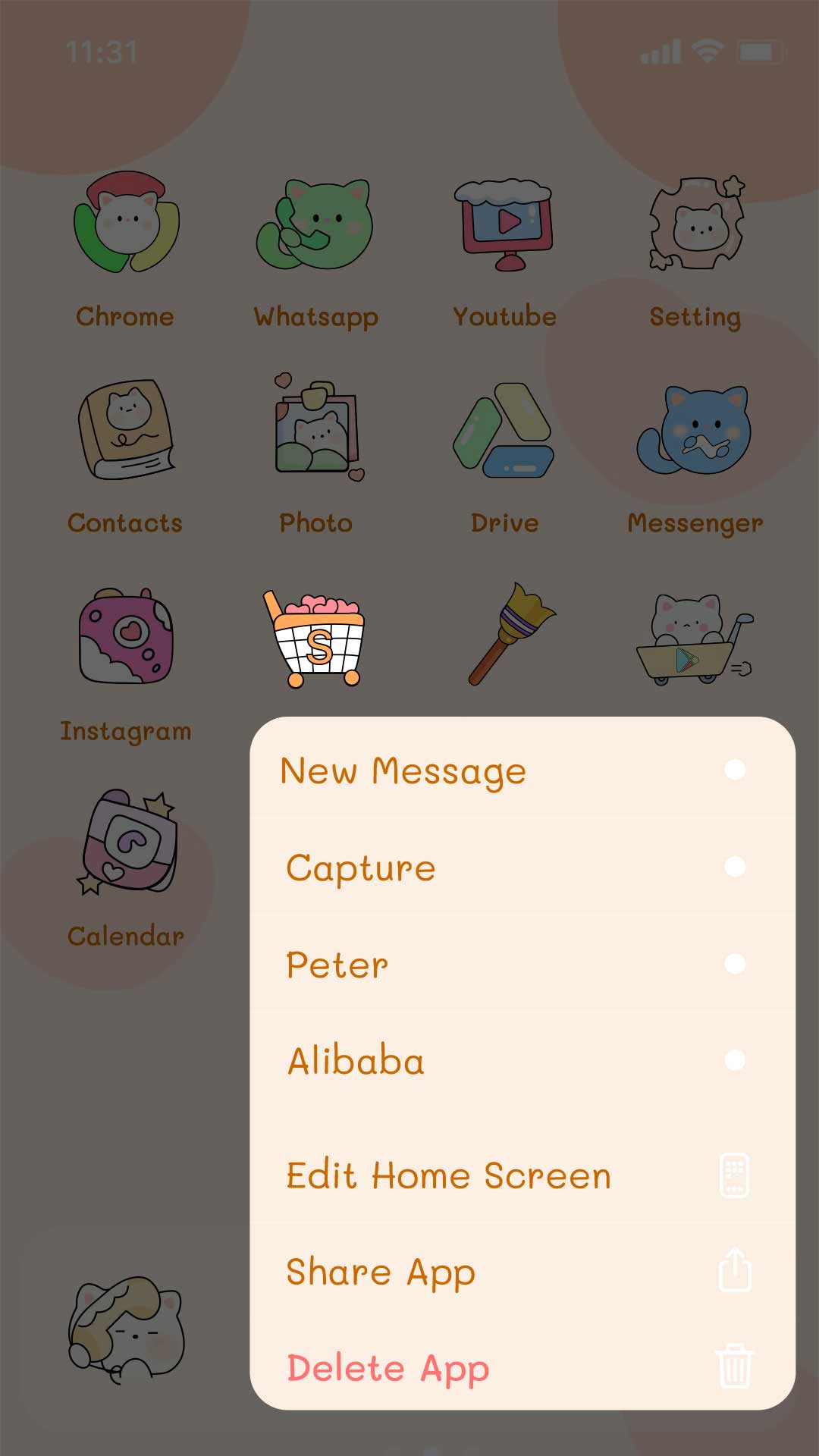 اسکرین شات 5 برنامه Wow Jazzy Cat  Icon Pack