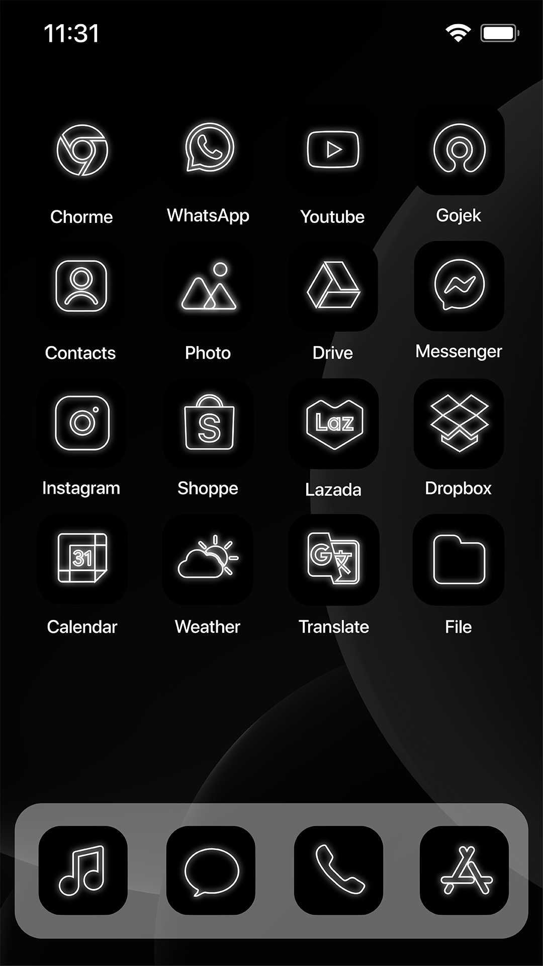 اسکرین شات 2 برنامه Wow Black or White - Icon Pack