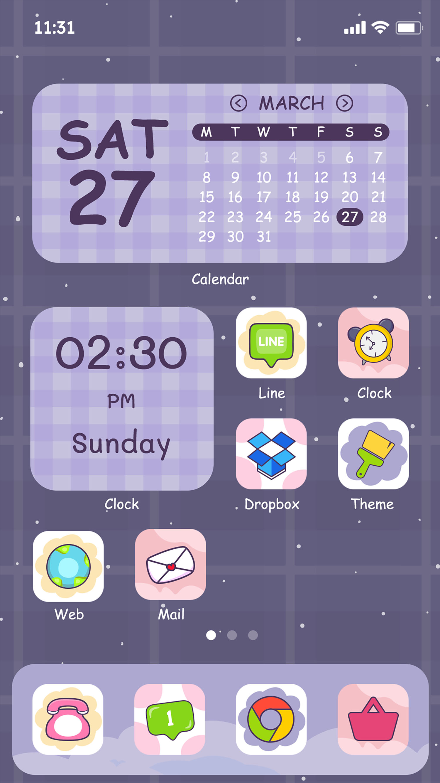 اسکرین شات 1 برنامه Wow Panda Theme - Icon Pack