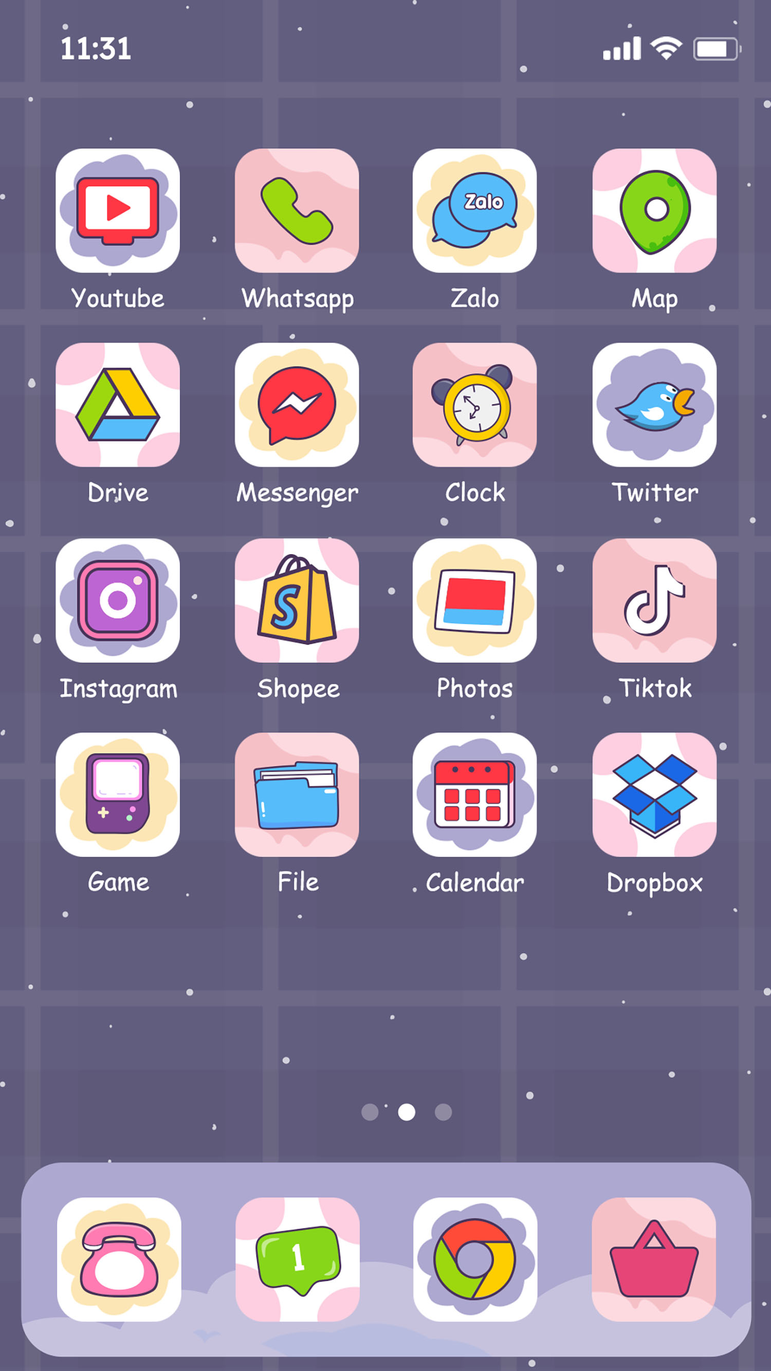 اسکرین شات 2 برنامه Wow Panda Theme - Icon Pack
