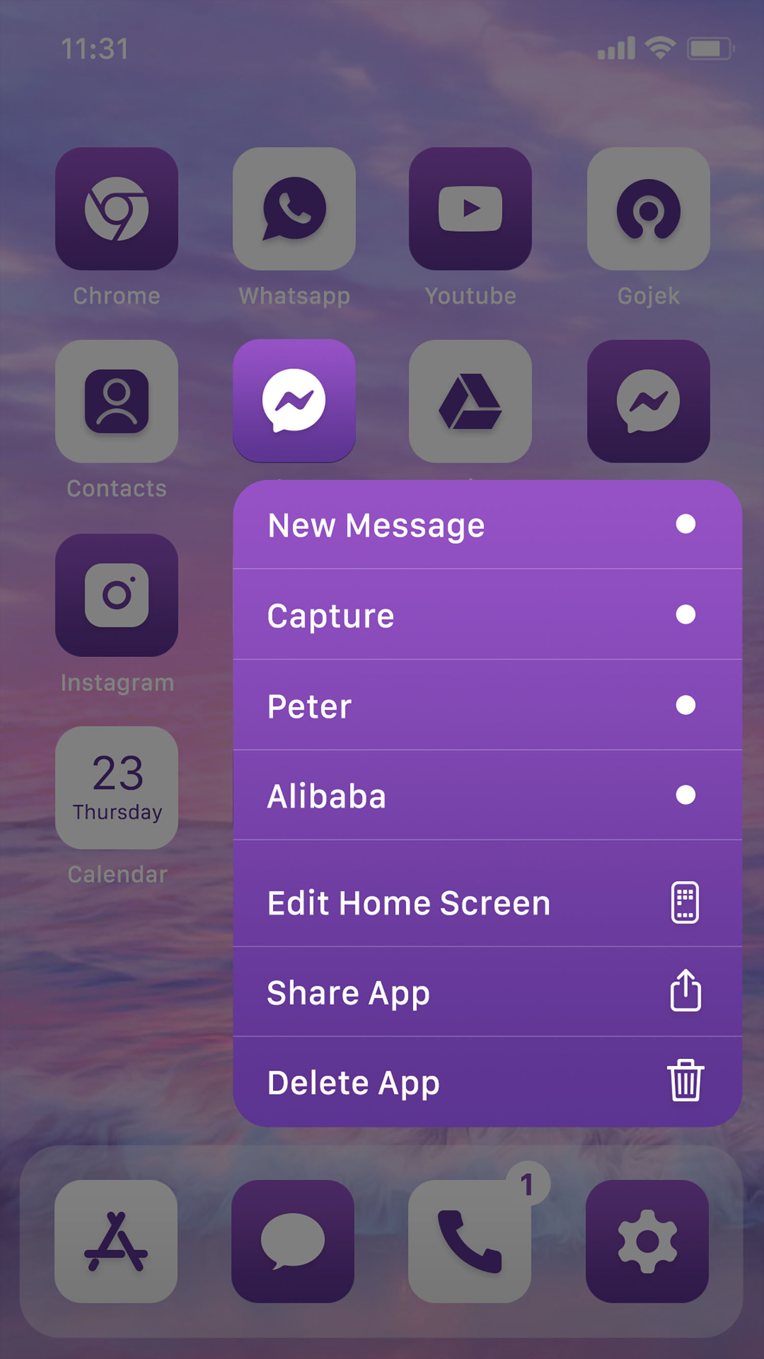 اسکرین شات 6 برنامه Wow Purple White - Icon Pack
