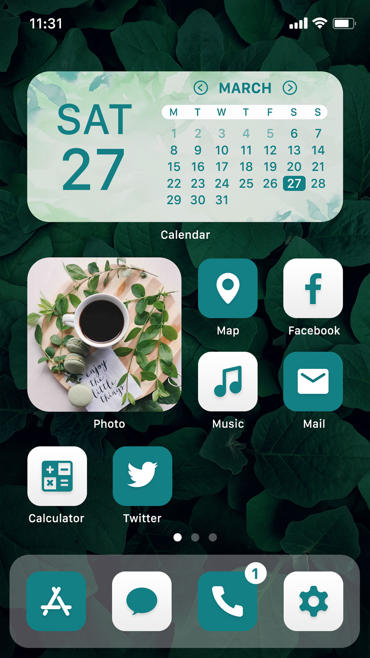 اسکرین شات 1 برنامه Wow Teal White - Icon Pack