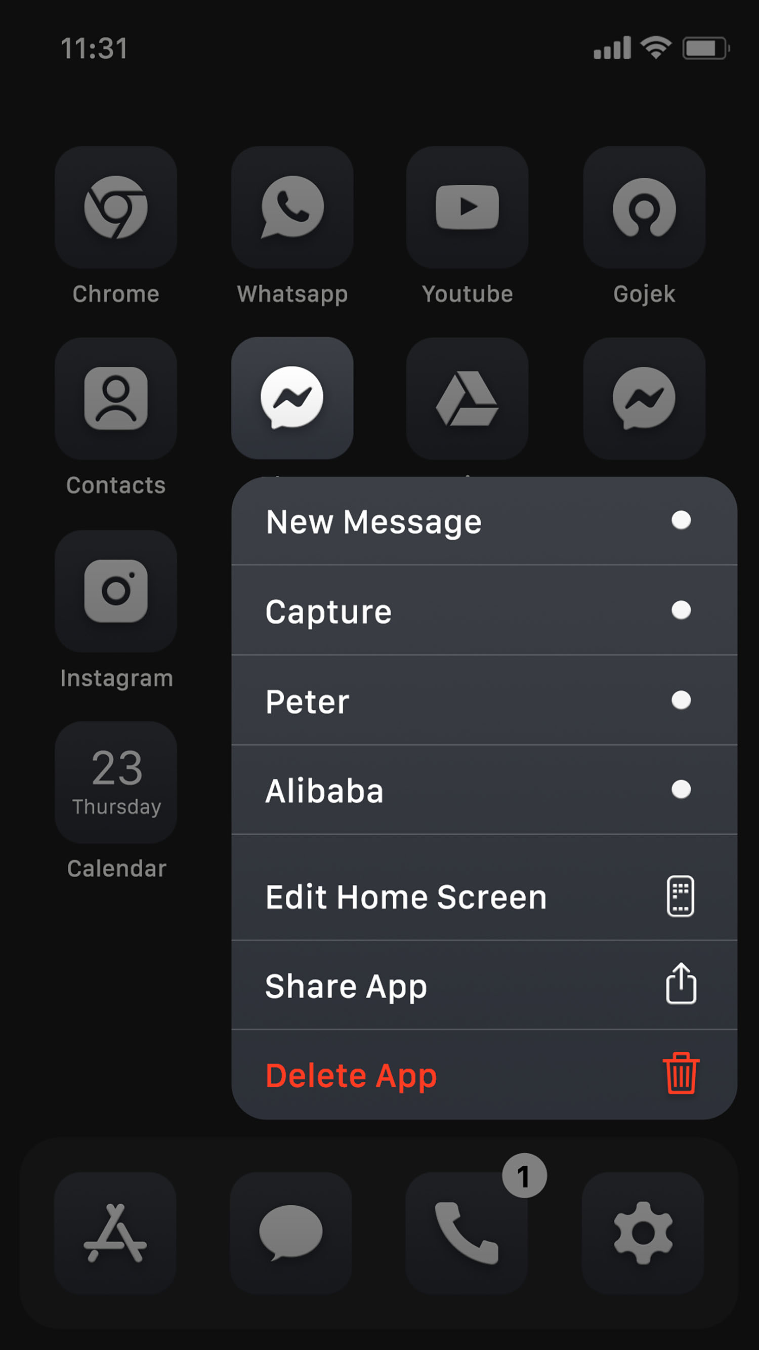 اسکرین شات 6 برنامه Wow Black Theme  - Icon Pack