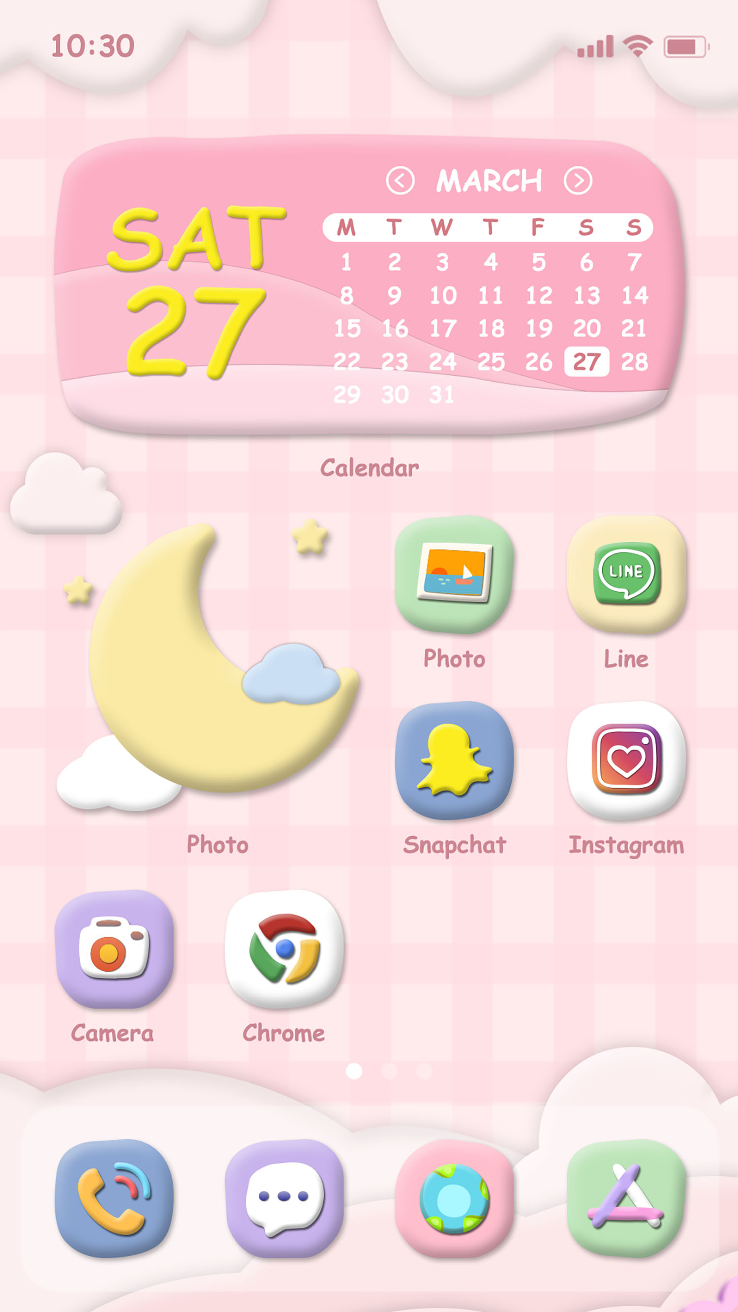 اسکرین شات 1 برنامه Wow Meow Theme - Icon Pack