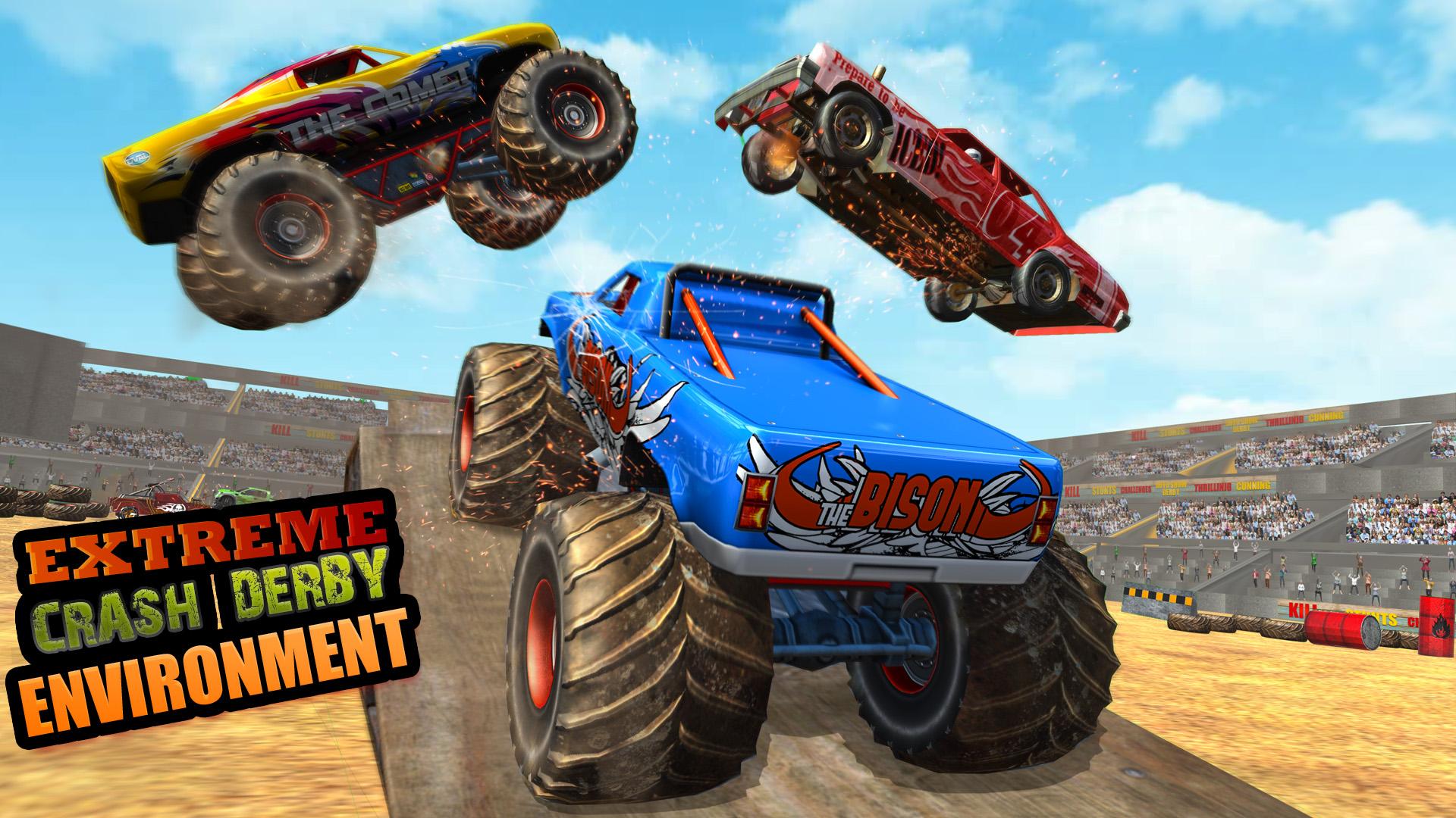 اسکرین شات 2 برنامه Monster Truck Derby Crash Game
