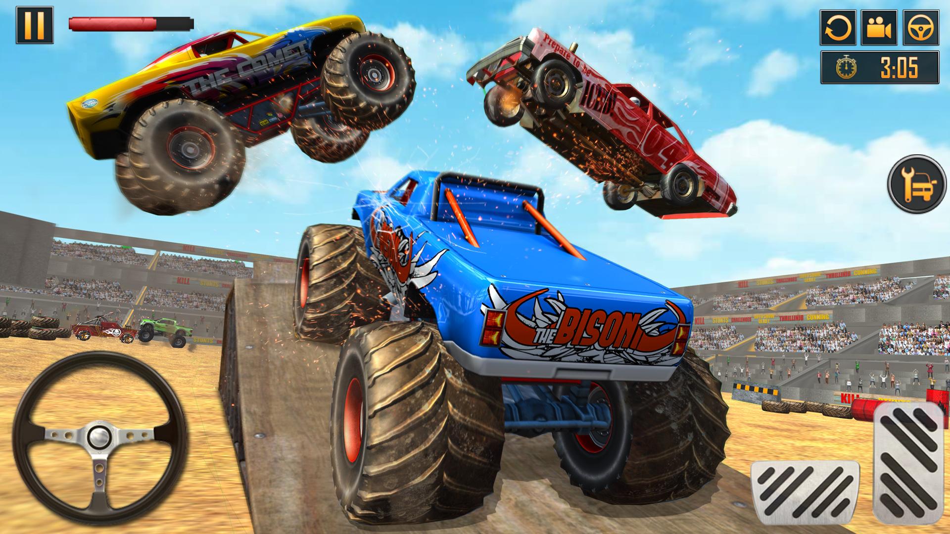 اسکرین شات 8 برنامه Monster Truck Derby Crash Game