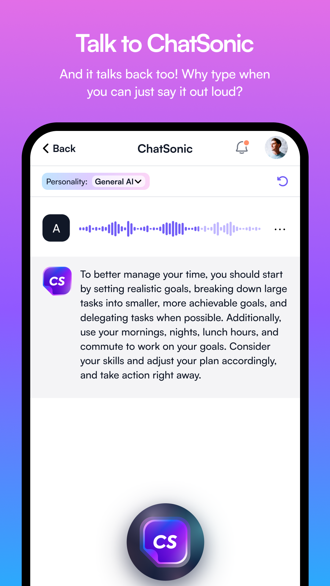 اسکرین شات 5 برنامه Chatsonic - AI Chatbot