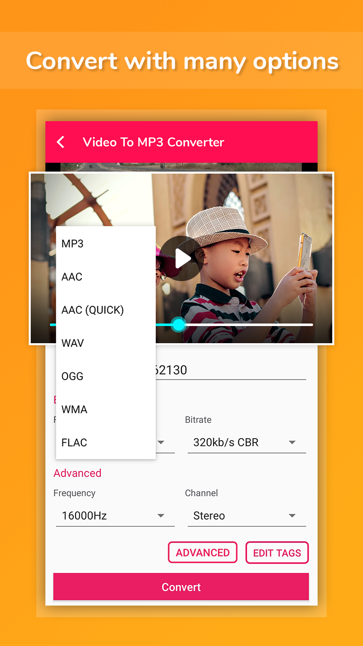 اسکرین شات 2 برنامه Video to mp3, Cutter, Merge