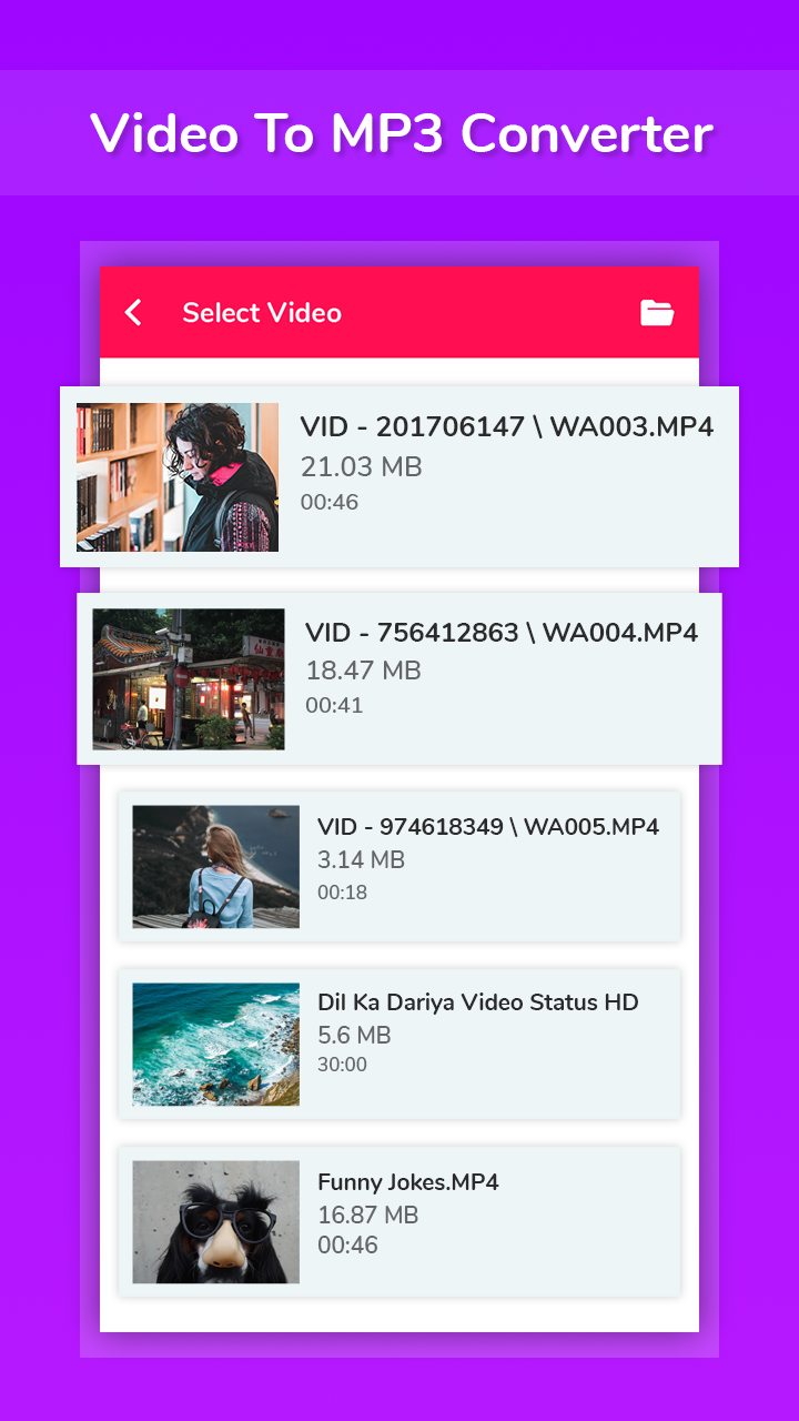 اسکرین شات 1 برنامه Video to mp3, Cutter, Merge