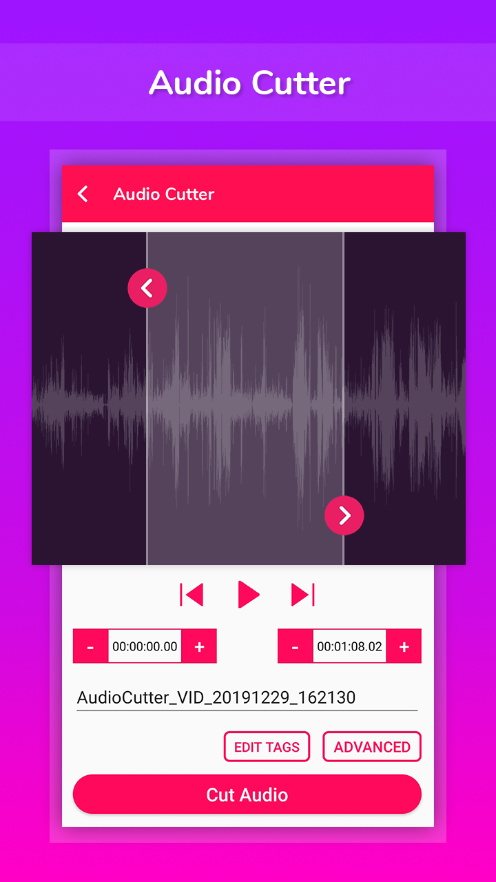 اسکرین شات 3 برنامه Video to mp3, Cutter, Merge