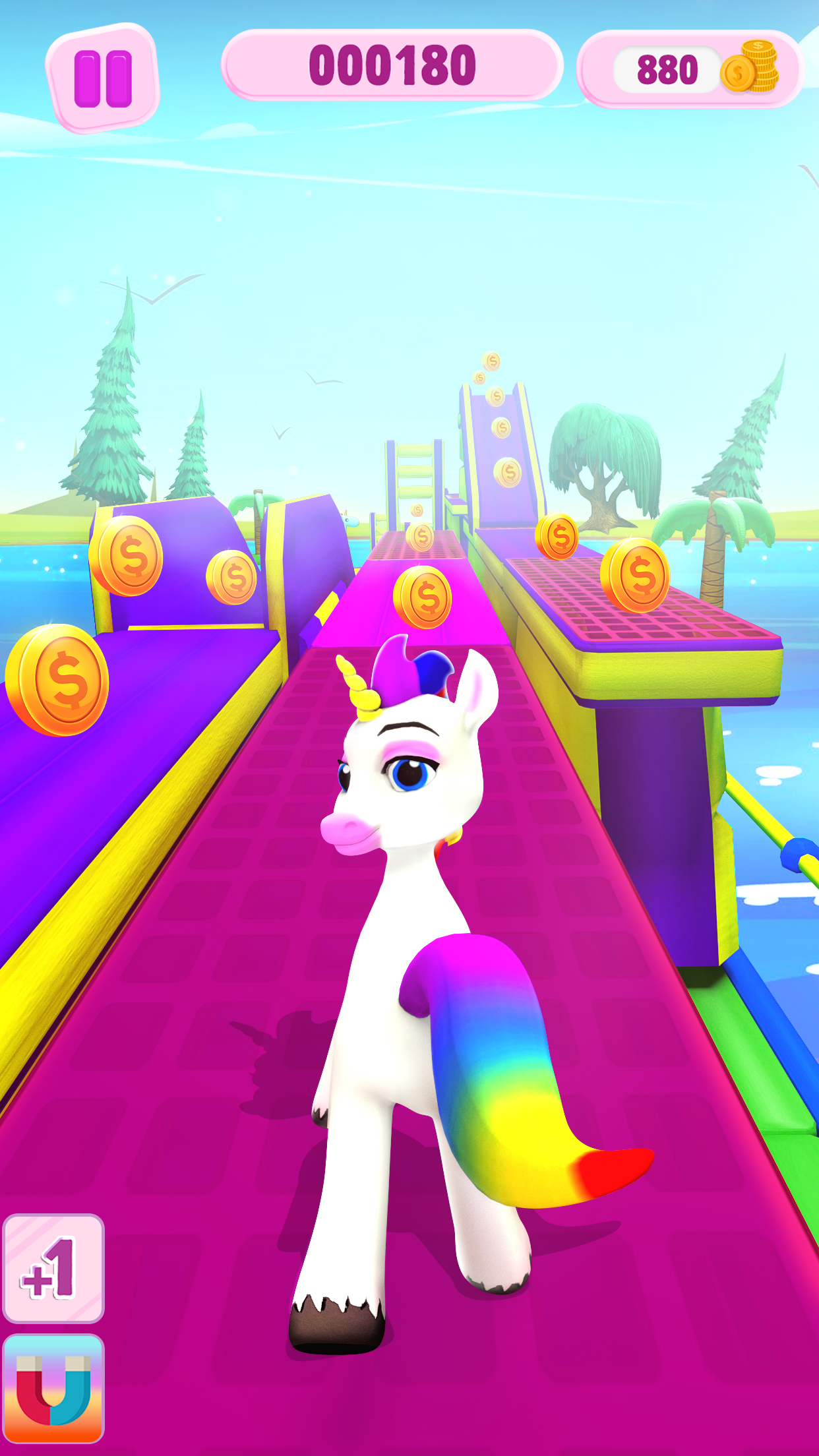اسکرین شات 3 بازی Unicorn Fun: Endless Run Game