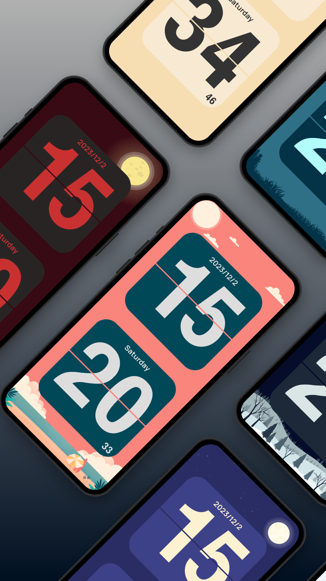 اسکرین شات 3 برنامه Flip Clock: World Clock