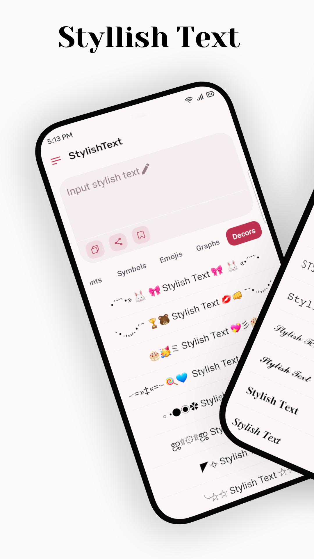 اسکرین شات 2 برنامه Stylish Text - Letter Fonts