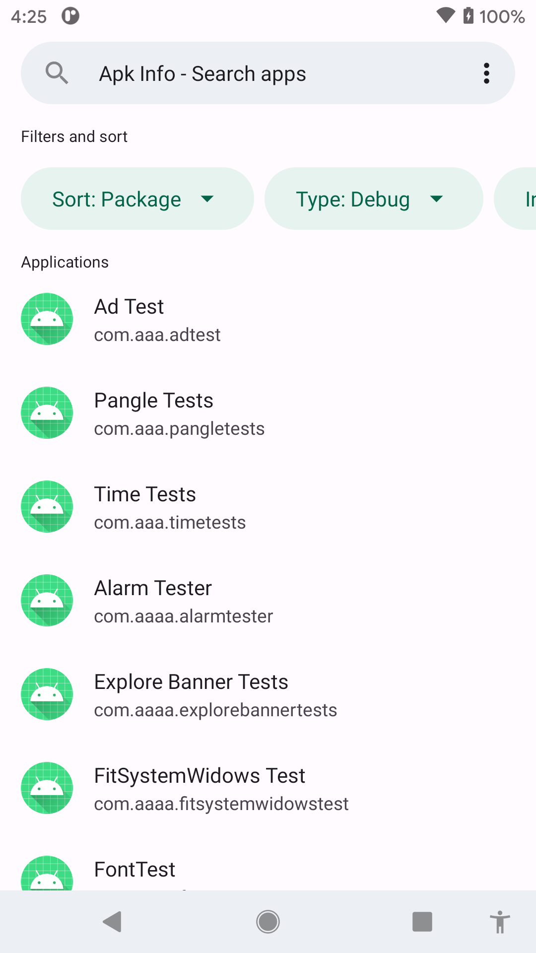 اسکرین شات 1 برنامه Apk Info