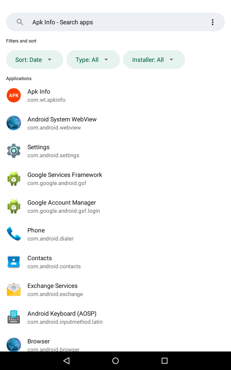 اسکرین شات 3 برنامه Apk Info