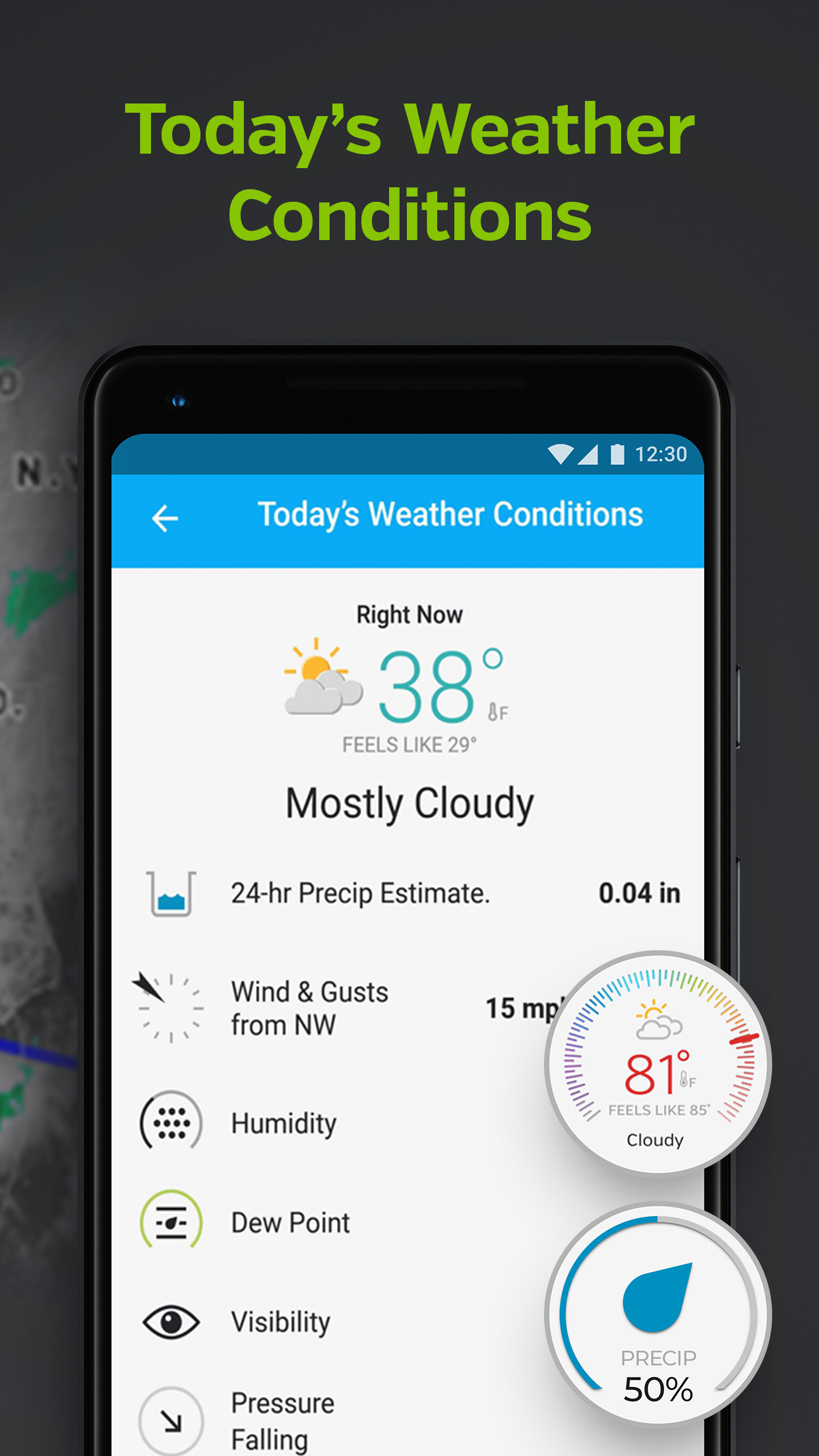 اسکرین شات 3 برنامه Weather data & microclimate :