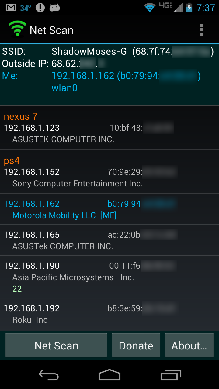 اسکرین شات 1 برنامه Net Scan
