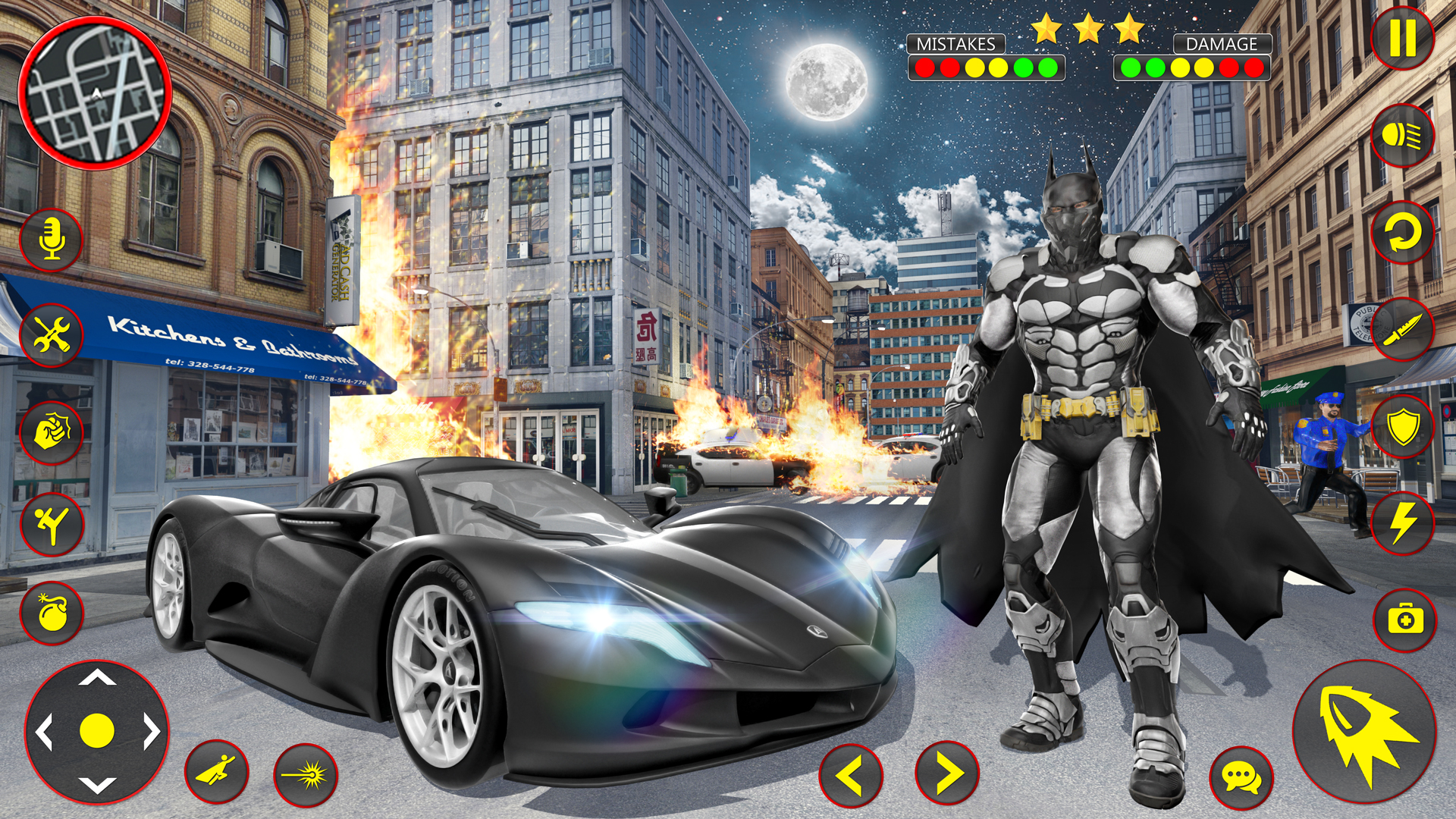 اسکرین شات 8 بازی Flying Superhero Bat Hero Man