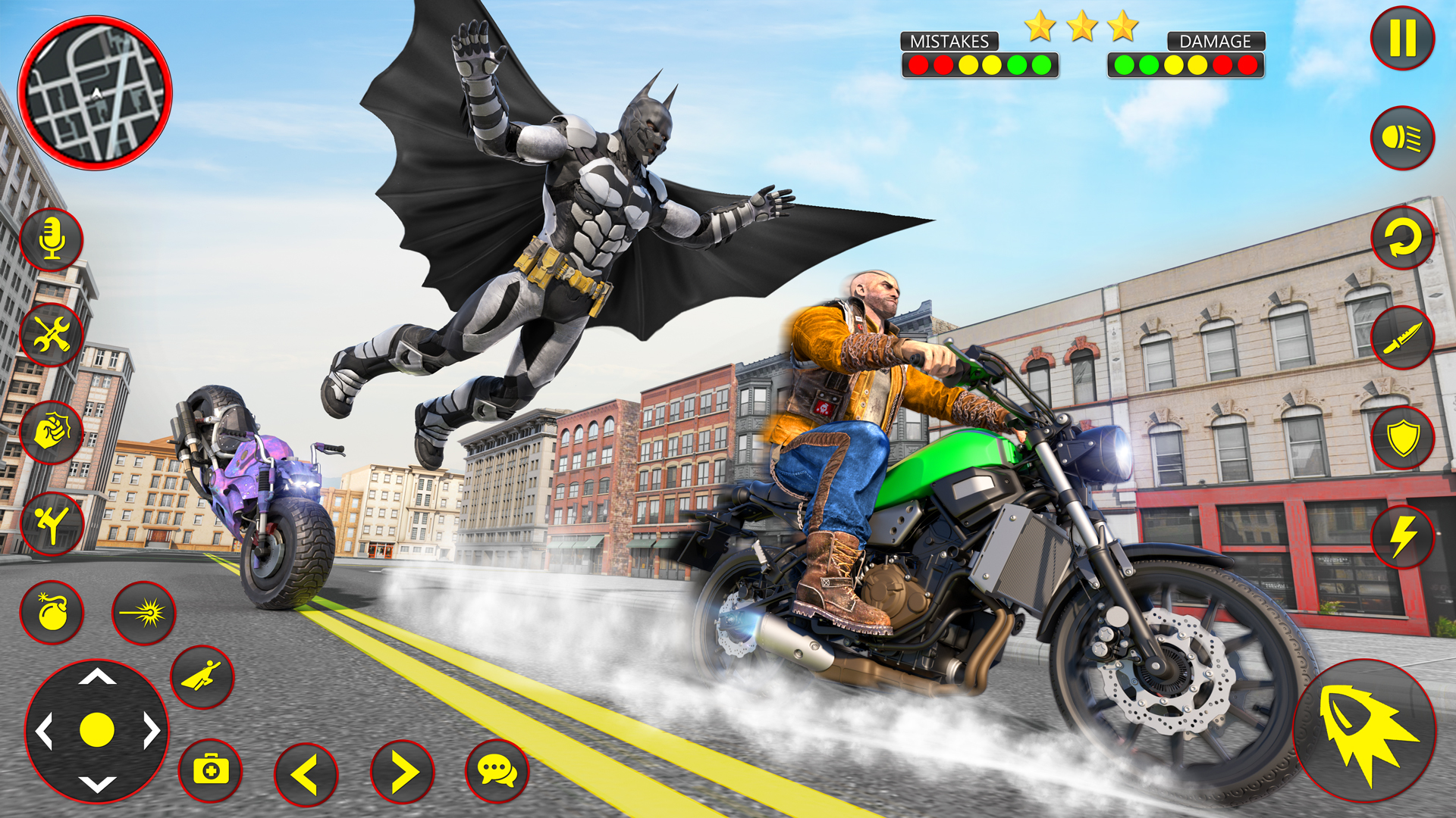 اسکرین شات 4 بازی Flying Superhero Bat Hero Man